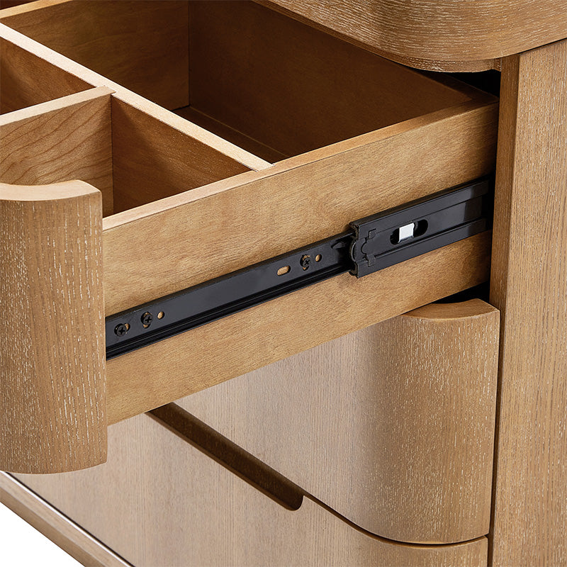 Yolanda Large 3 Drawer Nightstand with Hidden Storage - Modern Bedside Table with Optional Styles - Perfect for Bedroom, Guest Room, or Small Space Organization