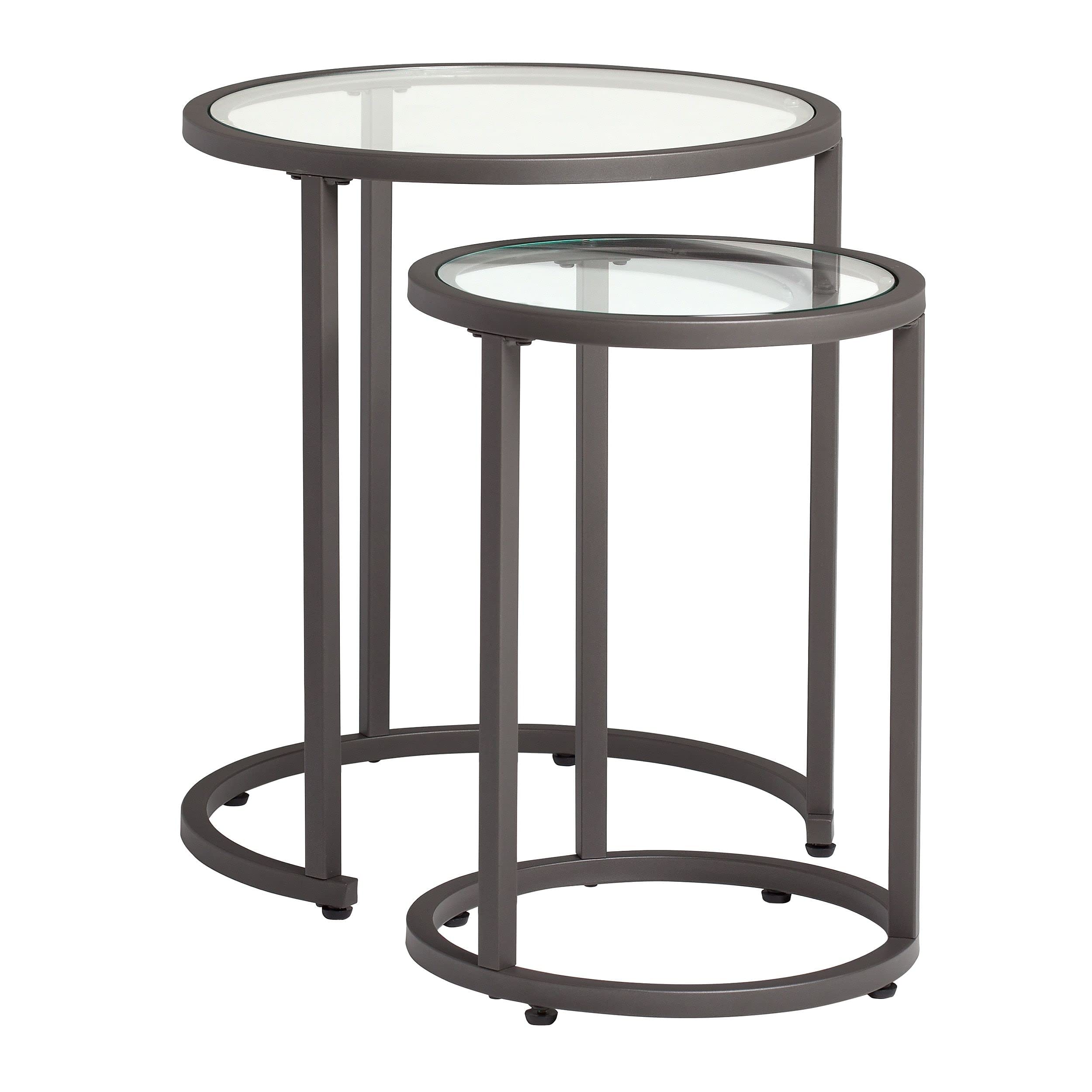 SD STUDIO DESIGNS 19.75 Inch Coffee Table - Modern End Table with Nesting Design for Living Room, Bedroom & Small Spaces - Perfect for Coffee, Books & Decor