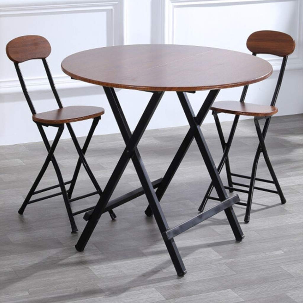 Foldable Round Computer Desk - Portable Home Office Desk for Small Spaces, Kitchen, Dining & Study | Easy Installation, Modern & Simple Design | Perfect for Apartments, Dorms & Workspaces