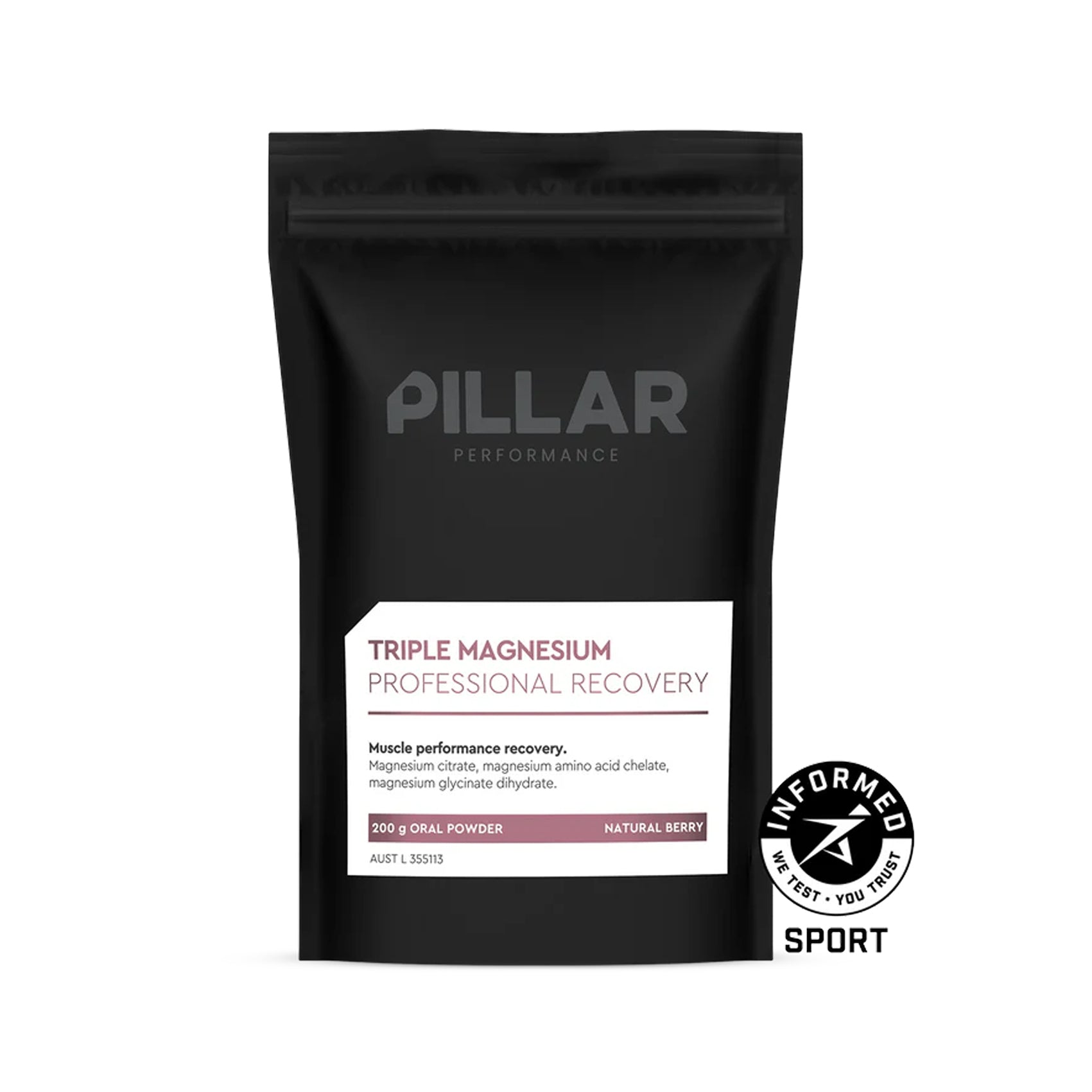 PILLAR Performance Triple Magnesium Supplement - High Absorption Magnesium Complex for Muscle Recovery, Sleep & Stress Relief - Ideal for Athletes, Fitness & Daily Wellness