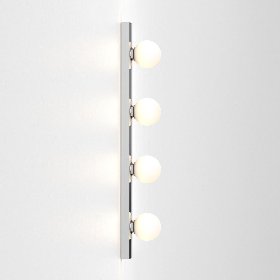 Cabaret IP44 Rated Bathroom Wall Light in Matt Black or Polished Chrome - Perfect for Modern Bathrooms, Powder Rooms and Spa Areas
