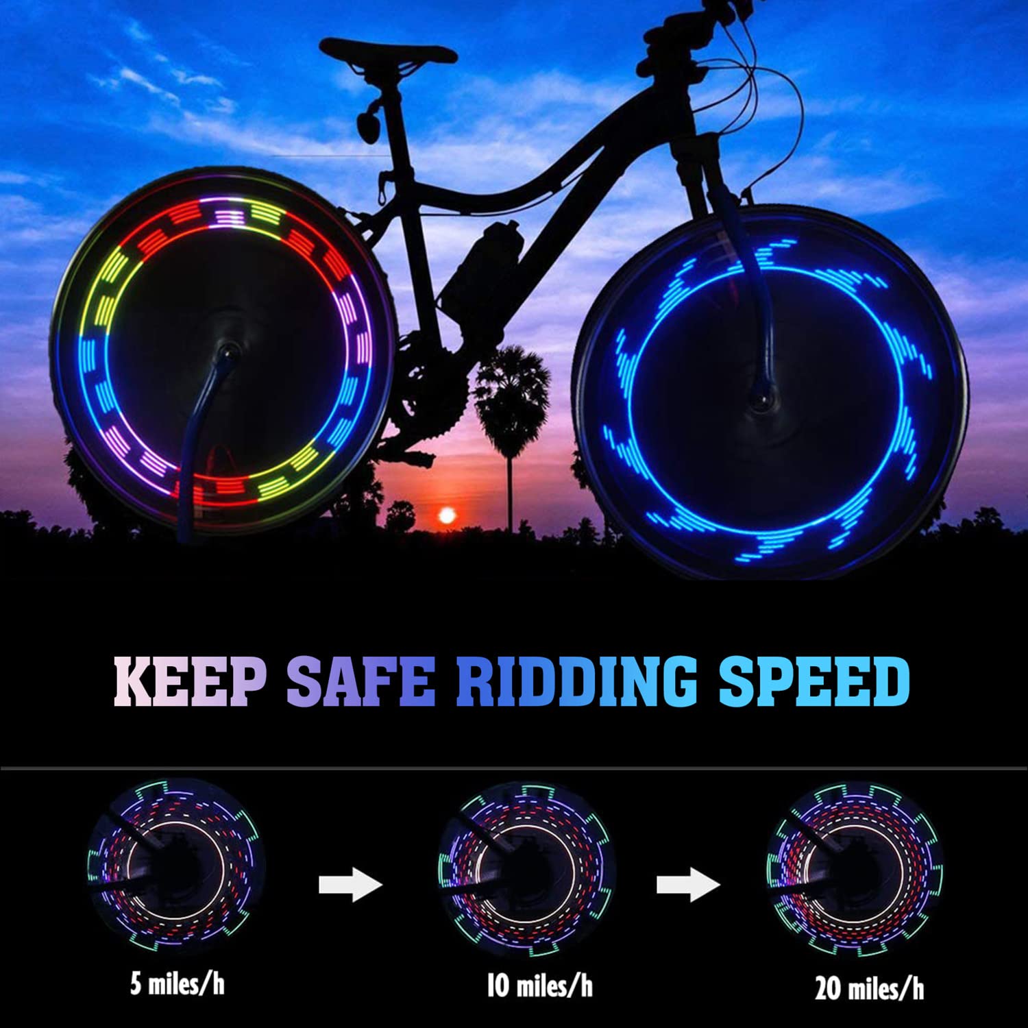 Best Bike Wheel LED Lights for Night Riding - Waterproof & Bright Spoke Lights for Safety - Perfect for Cycling, Commuting, and Outdoor Adventures