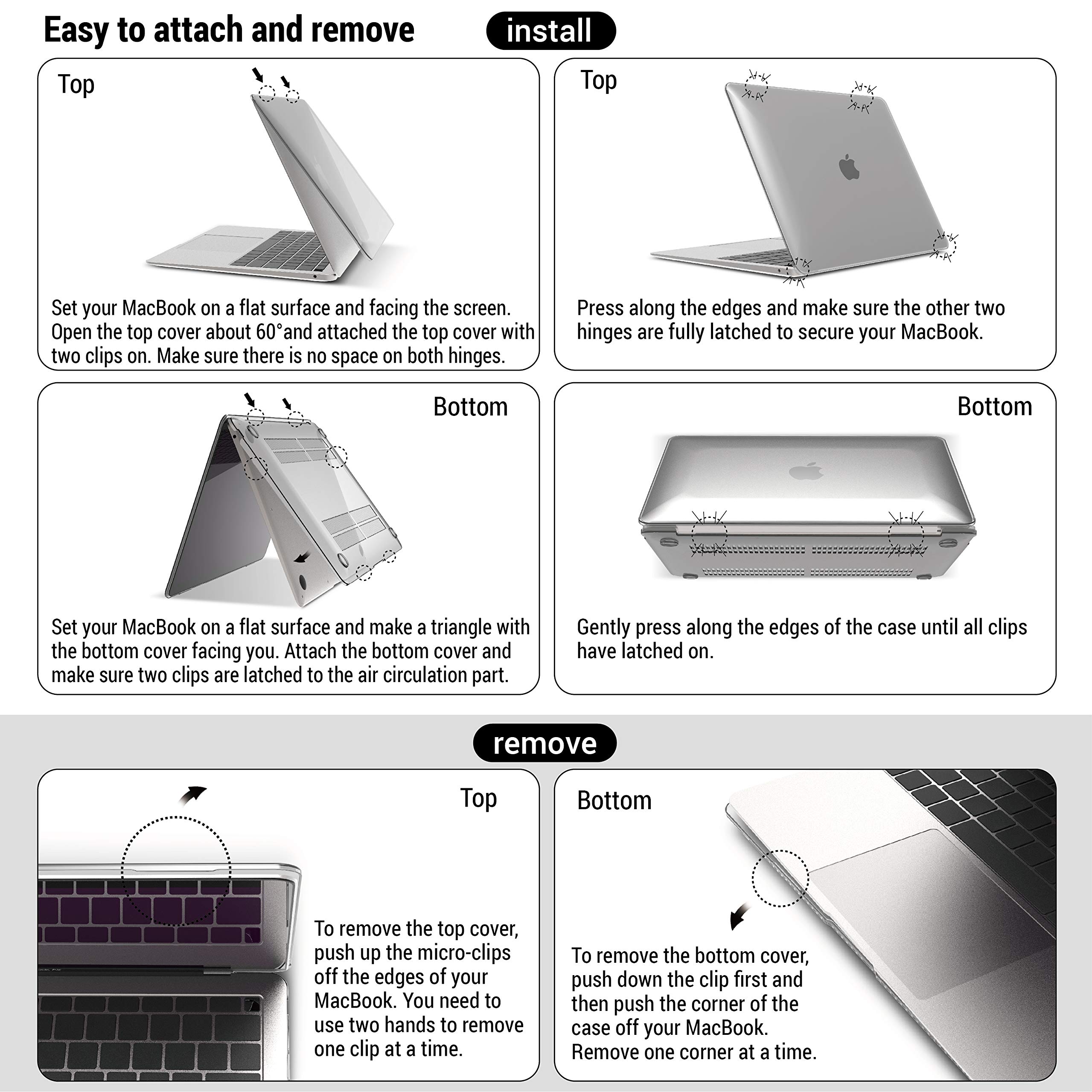 IBENZER Hard Plastic Protective Case for MacBook Air 13-inch (2020-2022 Models A2337/A2179/A1932 M1 Chip) - Purple Shell Cover with Touch ID Access | Perfect for Work, Travel & School Protection