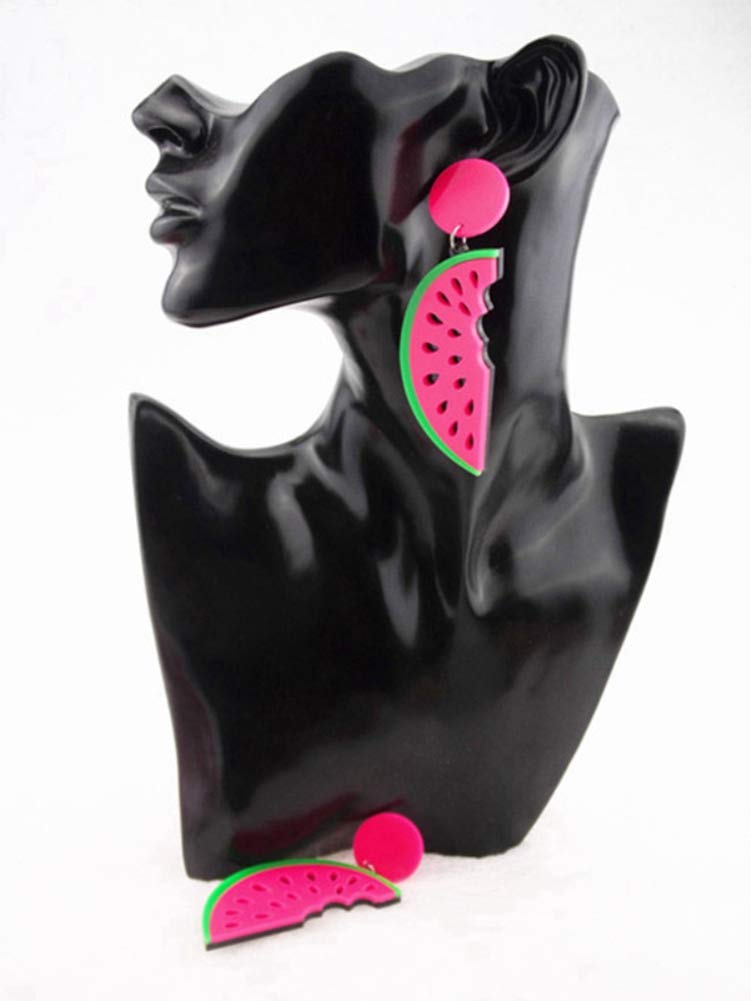 80s Retro Acrylic Fruit Neon Earrings for Women - Fashionable Dangle Drop Earrings Jewelry Gift - Perfect for Parties, Raves & 80s Theme Outfits