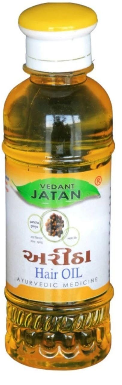 VEDANT JATAN Aritha Hair Oil - Natural Hair Growth Treatment for Strong, Long, Silky & Thick Hair (1 Bottle) | Daily Nourishment for Dry, Damaged Hair & Scalp Care at Home