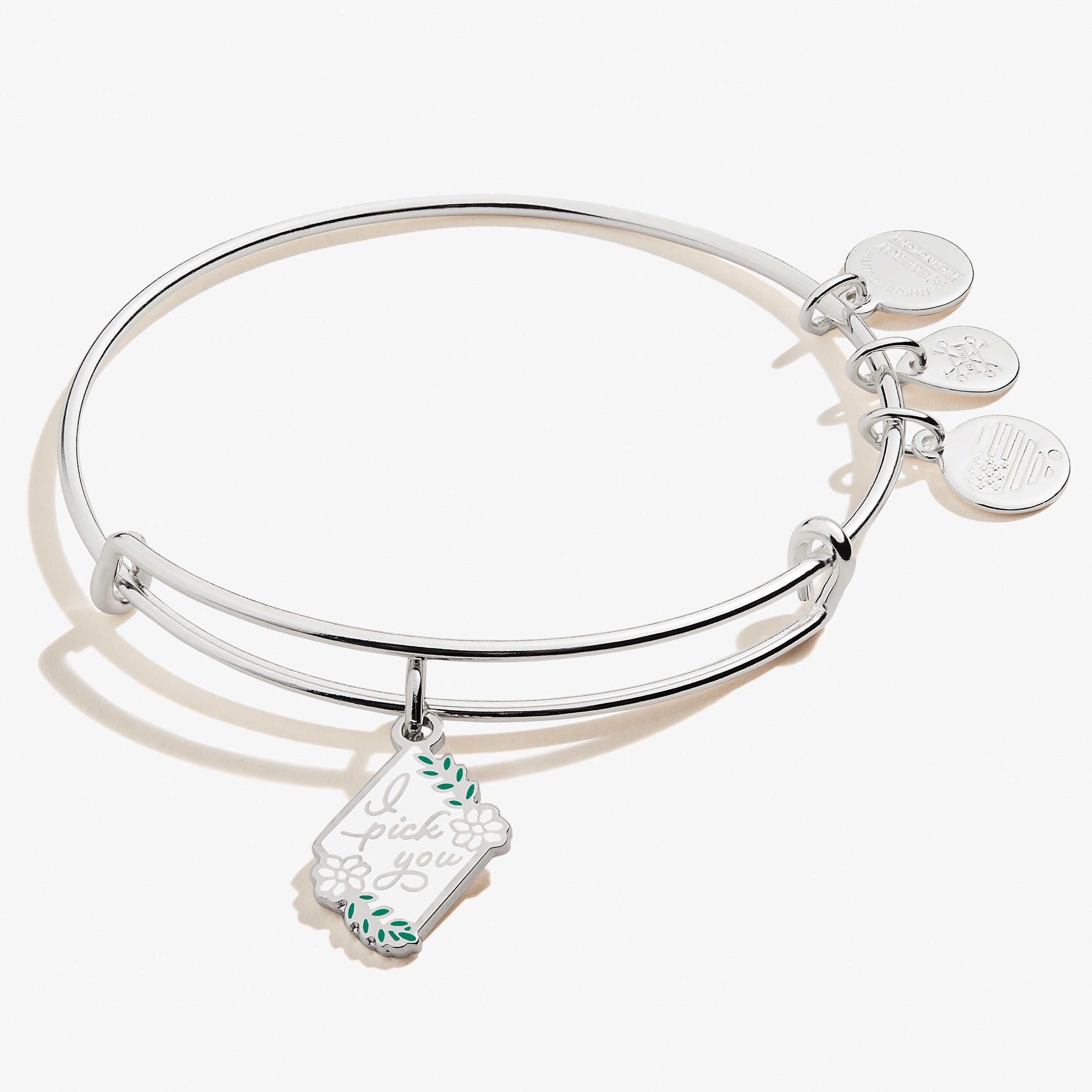 Stylish 'I Pick You' Charm Bangle Bracelet - Cute Friendship Jewelry Gift for Women & Girls - Perfect for Valentine's Day, Birthday & Everyday Wear