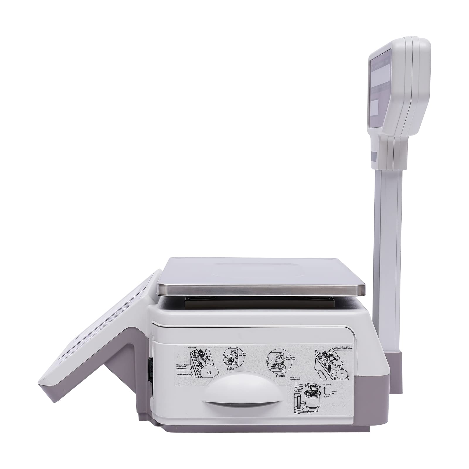 30/60lbs Digital Label Printing Scale with LCD Display - 5g/0.011lbs High Precision Commercial Weight Price Computing Scale for Retail Stores, Supermarkets & Small Businesses (US Stock) | Perfect for Pricing, Inventory Management & Checkout Counters