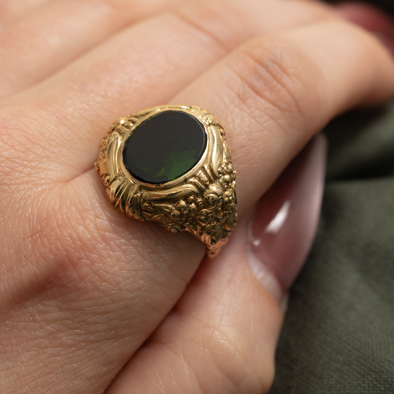 4.75ct Green Tourmaline Cocktail Ring - Size 9.75 | Elegant Statement Jewelry for Evening Parties & Special Occasions