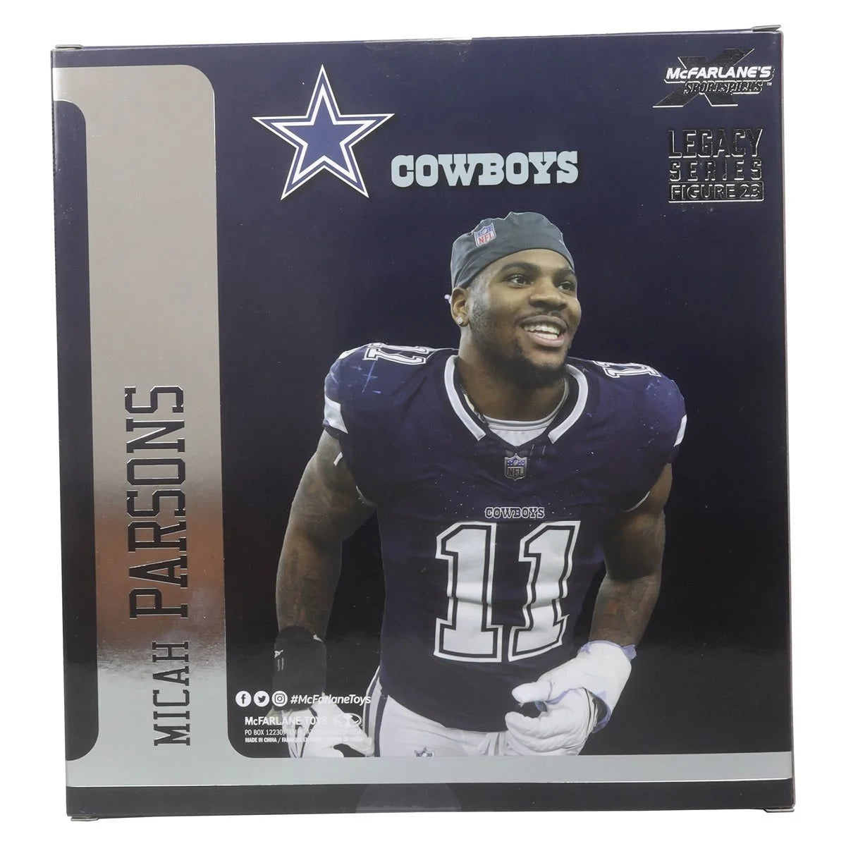 Micah Parsons Navy Jersey Dallas Cowboys NFL SportsPicks 2024 Posed Action Figure - Perfect for Game Day Decor, Sports Memorabilia Collection & Cowboys Fan Gifts