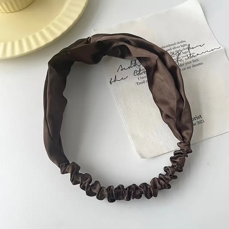Gildie Satin Stretch Headband for Women - Soft & Comfortable Hair Accessories for Workouts, Yoga, Sleep & Everyday Use