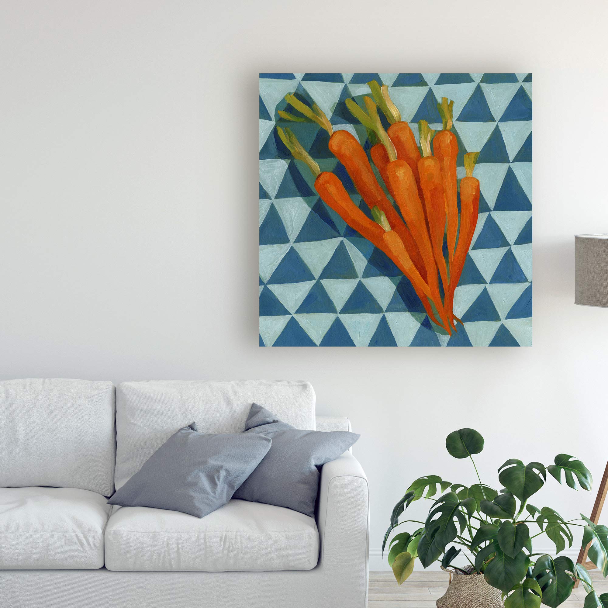 Emma Scarvey Geo Veggies III 14x14 Fine Art Print - Modern Home Decor, Kitchen & Dining Room Wall Art