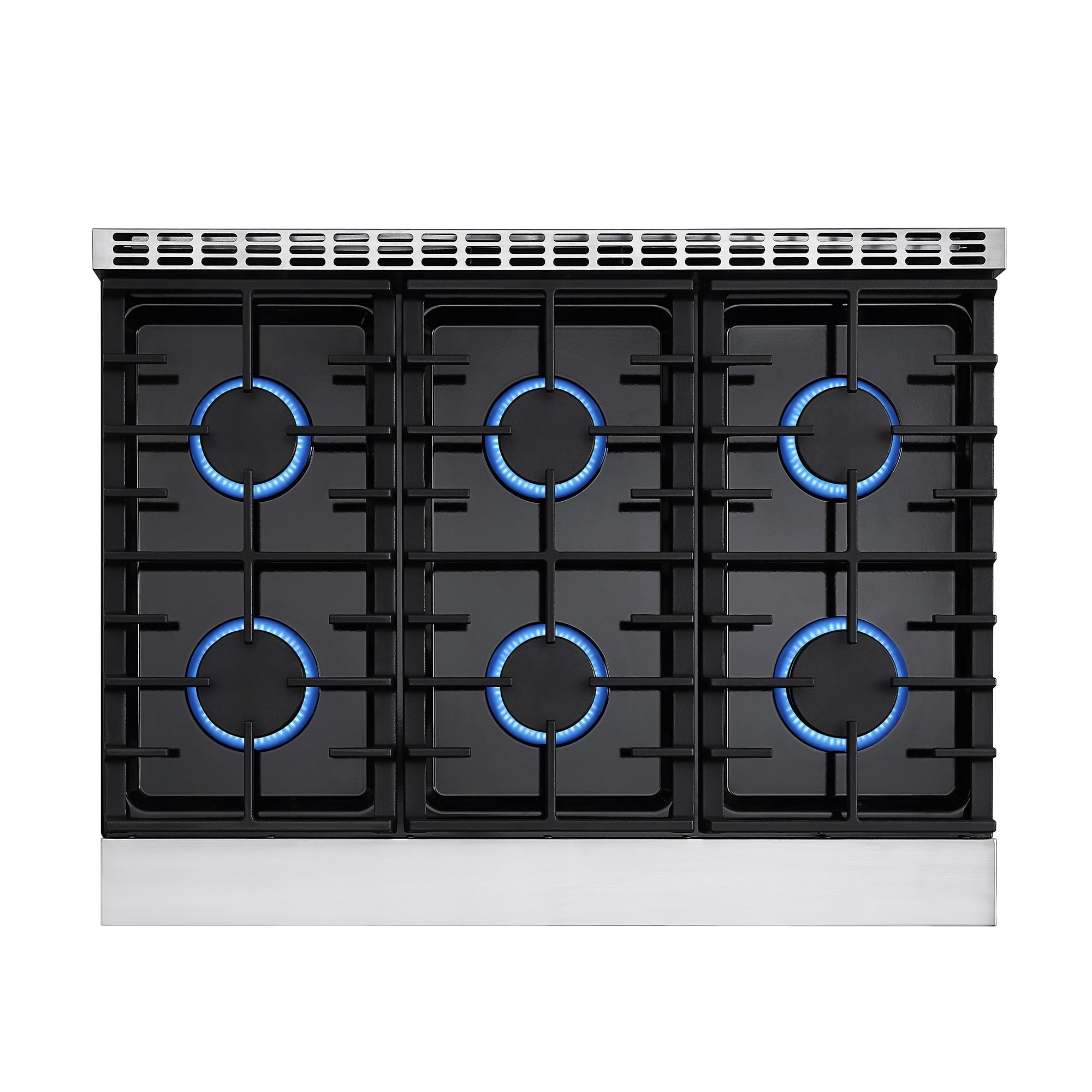 Empava 36 Inch Pro Style Freestanding Gas Range with 4 Sealed Burners - Stainless Steel 36GR11 - Perfect for Modern Kitchens & Professional Home Chefs