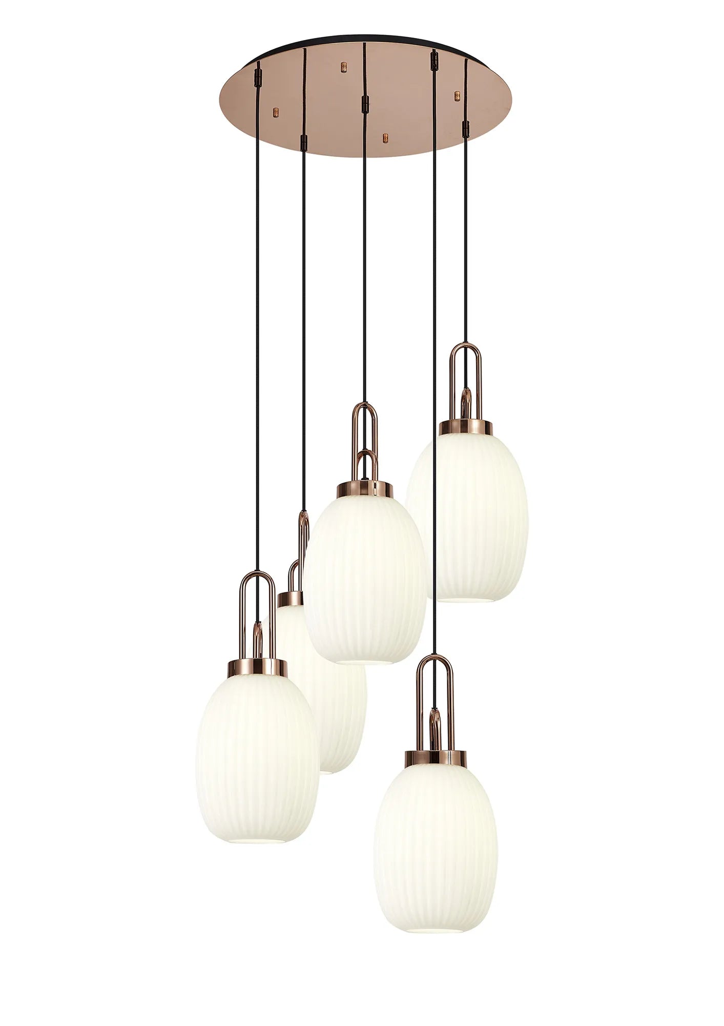 Stylish Cadiz 5-Light Cluster Pendant Light Fixture - Modern Ceiling Lighting for Dining Room, Kitchen & Living Room