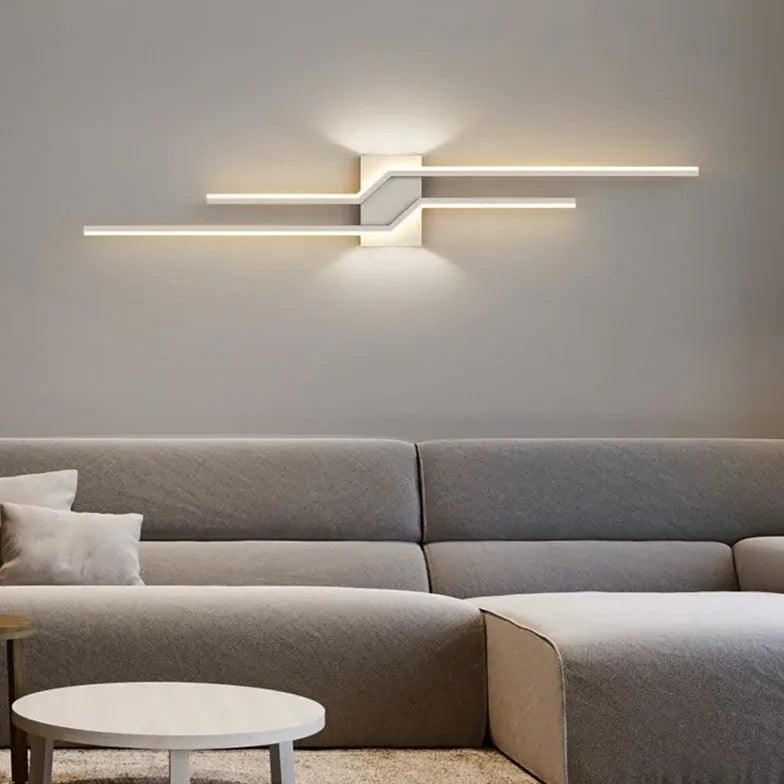 Modern Linear LED Wall Lights - Geometric Design for Living Room, Bedroom & Office | Energy-Efficient Indoor Lighting