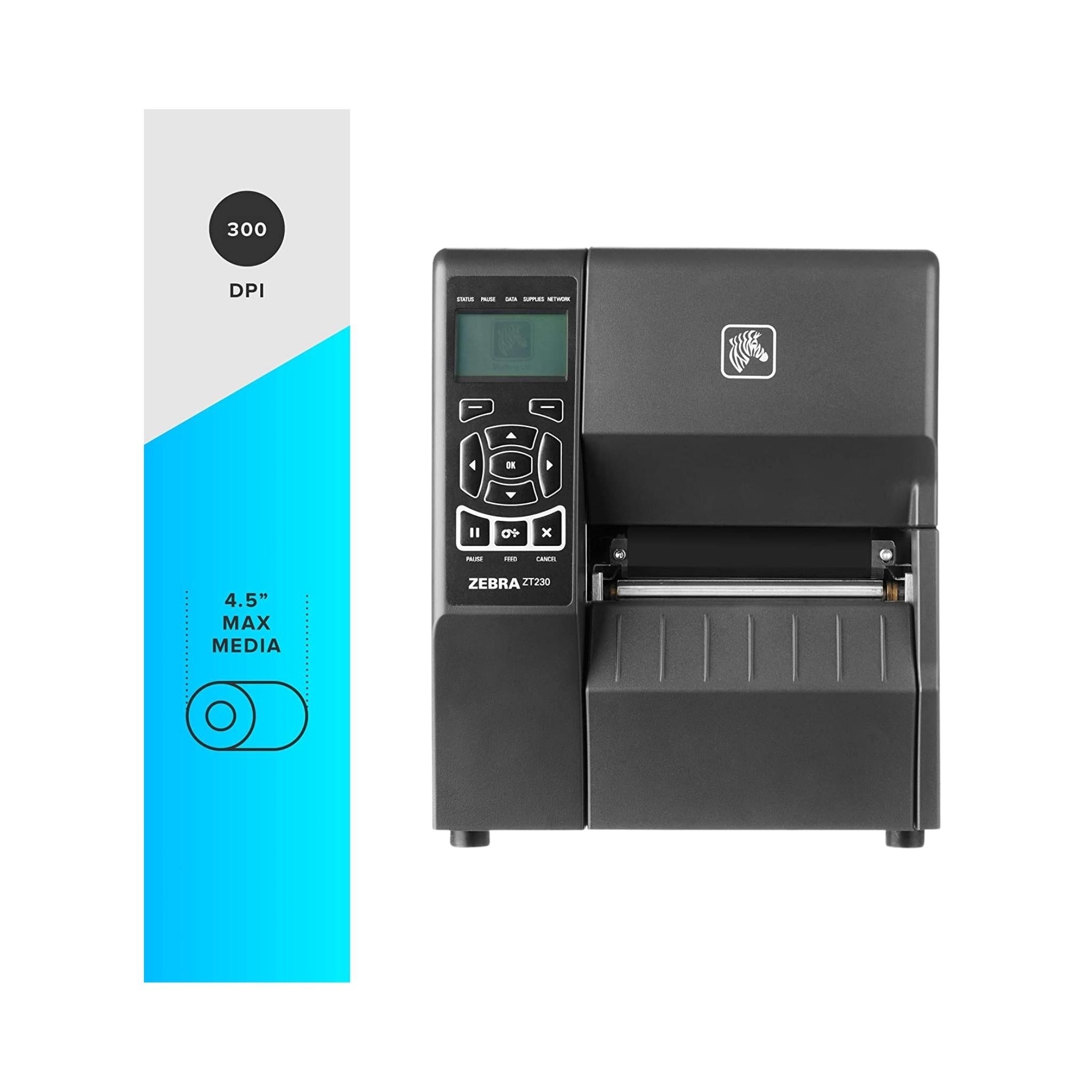 ZT230 Industrial Barcode Label Printer by Zebra - High-Speed Thermal Transfer for Warehouse, Retail & Shipping Labels