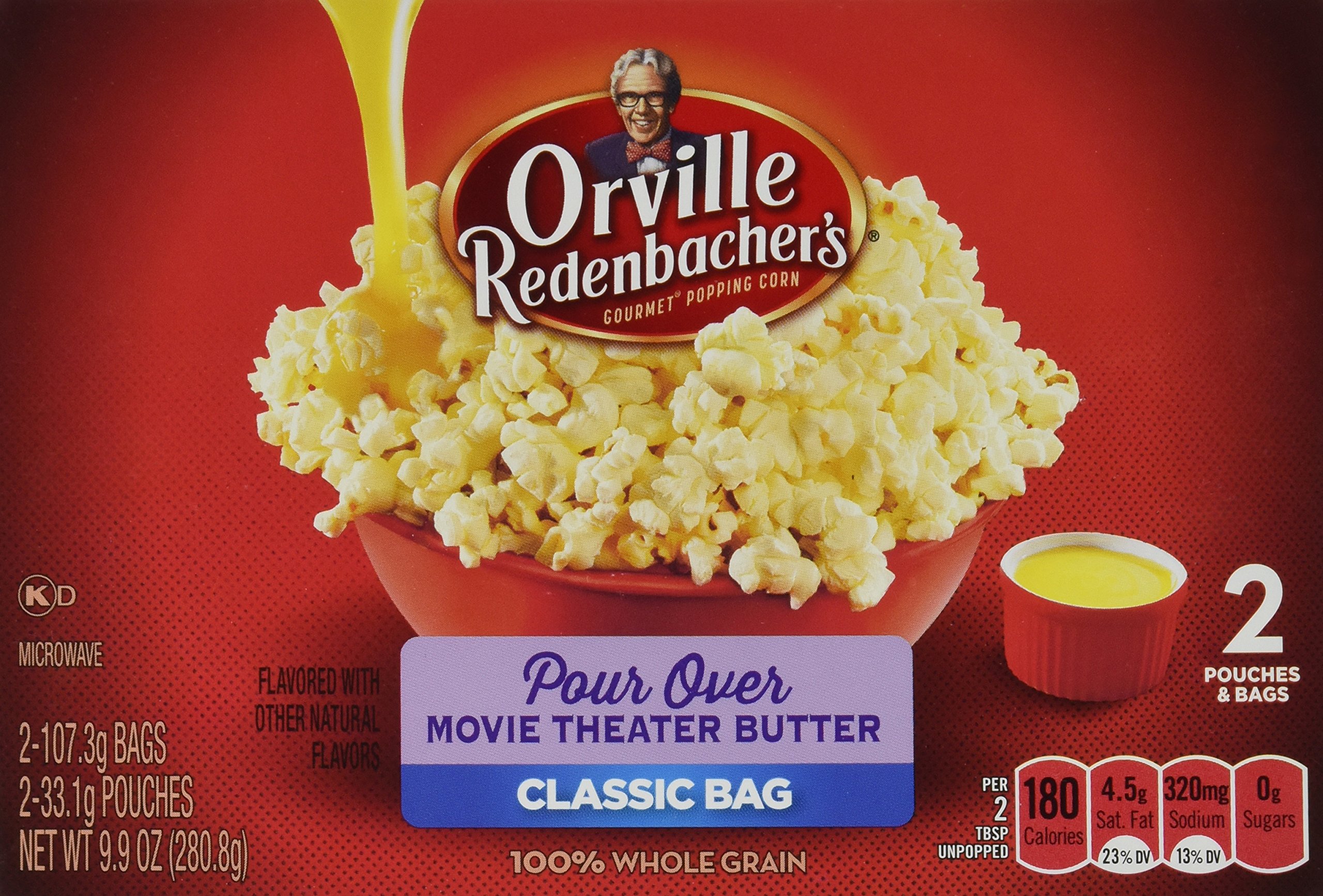Orville Redenbacher's Gourmet Microwave Popcorn - Movie Theater Butter Flavor - 2-Count (Pack of 6) - Perfect for Movie Nights, Snacking & Family Gatherings