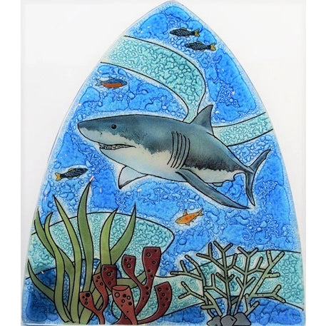 Eco-Friendly Shark Night Light - Recycled Glass LED Lamp for Kids Bedroom, Nursery, or Bathroom - Perfect Nightlight for Safe and Soothing Sleep