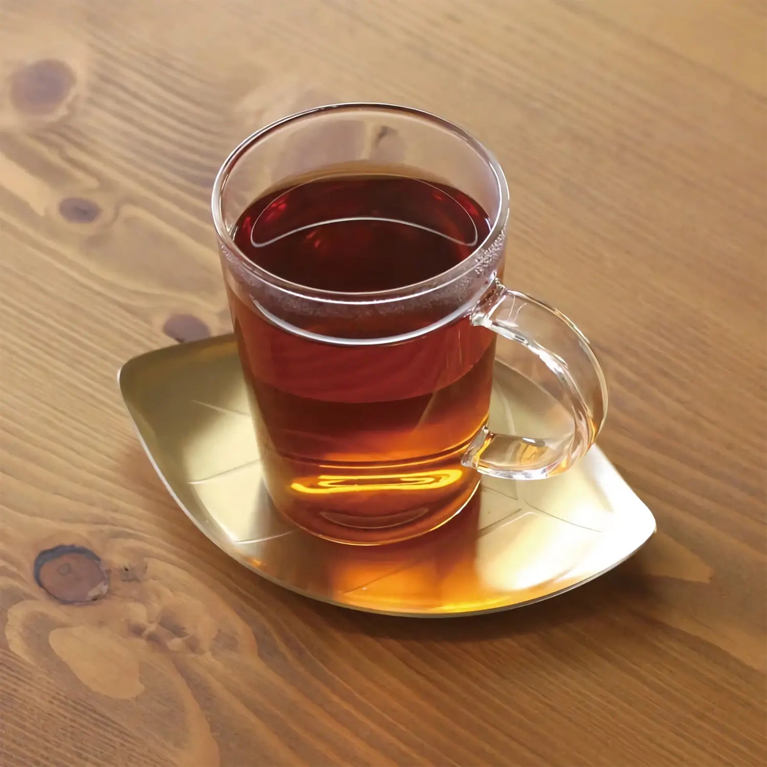 Asahi Brass Leaf Coaster Set - Elegant Heat-Resistant Drink Coasters for Coffee, Tea & Wine - Decorative Home Bar Accessories for Table Protection & Stylish Entertaining