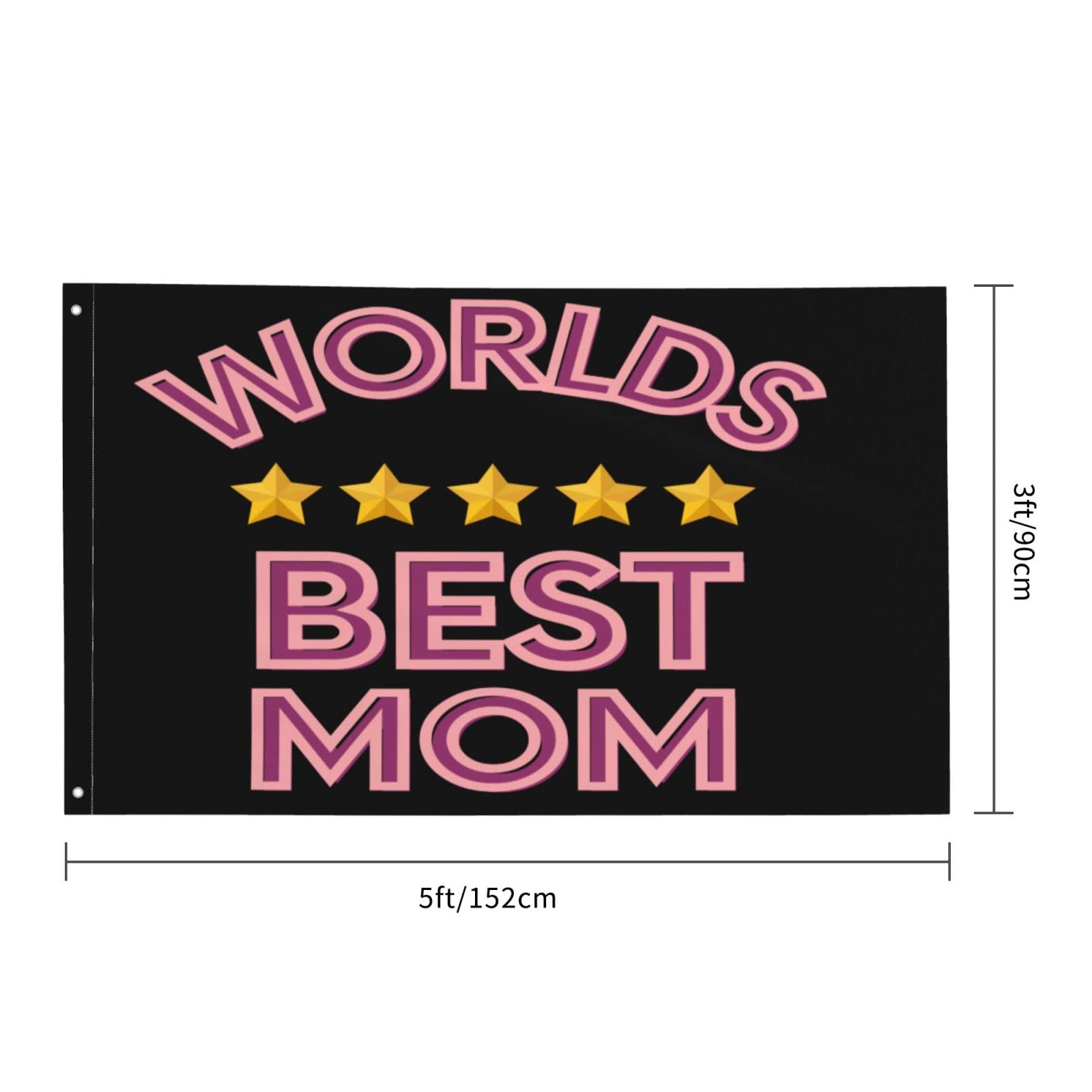 3x5 Ft Happy Mother's Day Flag - Best Mom Gift Ever with Metal Grommets | USA Patriotic Decoration for Yard, Garden & Home Celebration