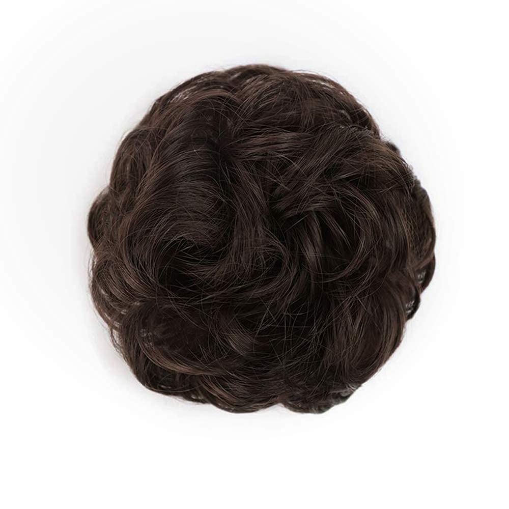 ASG 30 Inch Black Long Straight Hair Extensions - Clip-in Human Hair Weft with Messy Matte Ruffle Juda Brown | Perfect for Cosplay, Parties & Daily Styling