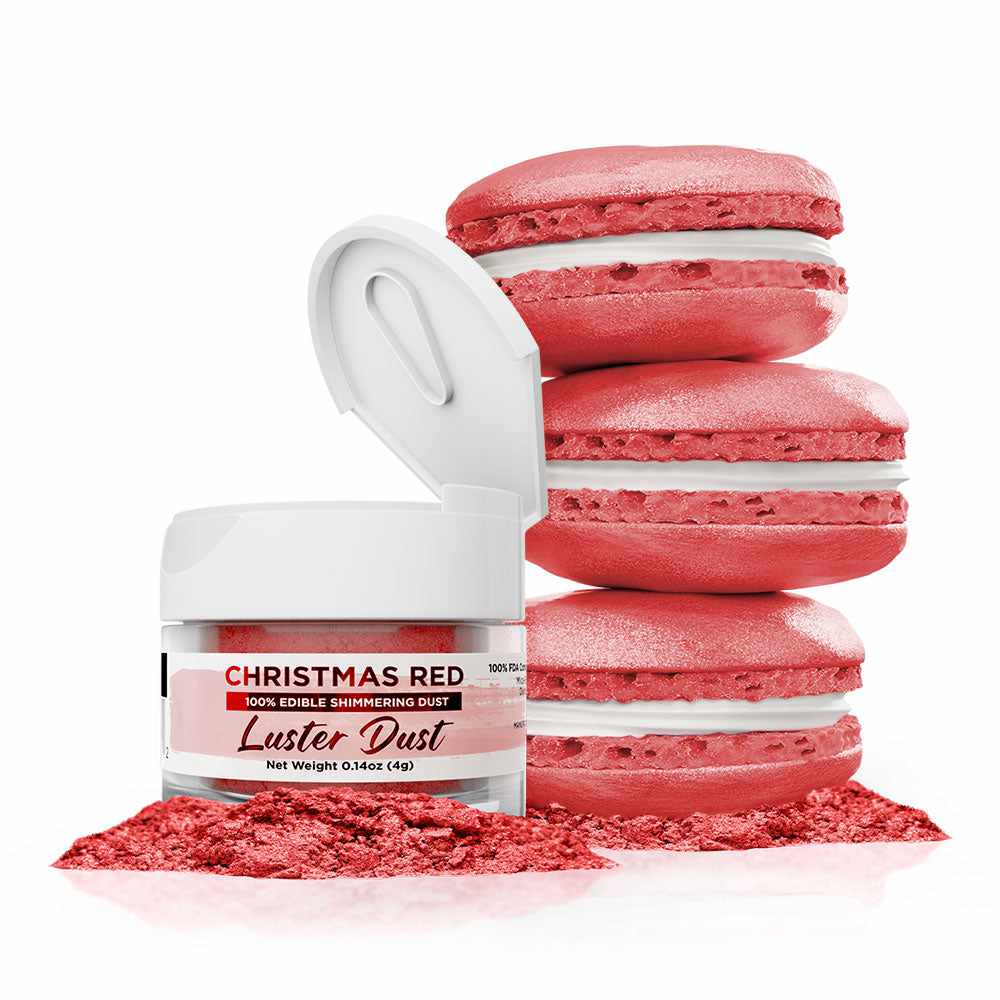 Bakell Christmas Red Luster Dust - Edible Cake Decorating Powder for Cookies, Cupcakes & Holiday Desserts | Perfect for Festive Baking & Party Treats