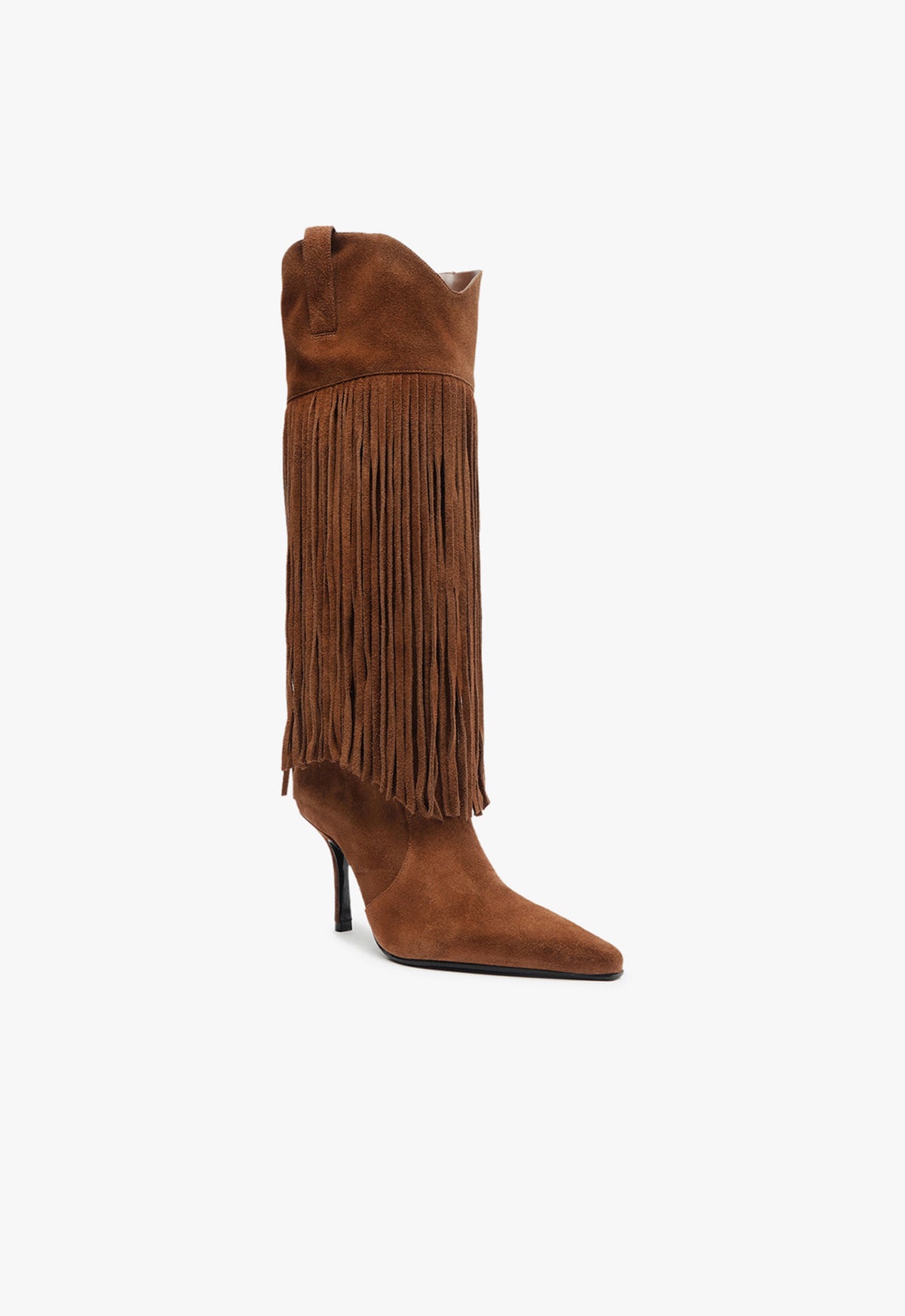 Raffaela Up Fringes Boots for Women - Stylish High Heel Ankle Boots with Fringe Details | Perfect for Parties, Night Out, and Fashion Events