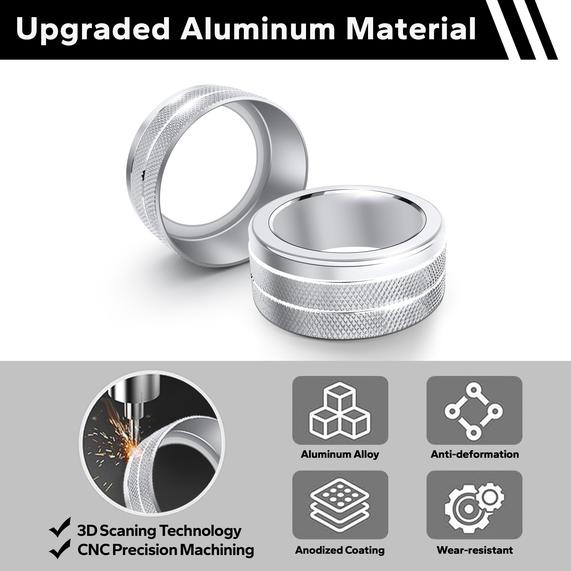 11th Gen Honda Accord HRV CRV Civic AC Knob Cover & Button Protector Set (6pcs Silver) - Interior Accessories for 2022-2025 Models - Prevent Scratches & Enhance Dashboard Style