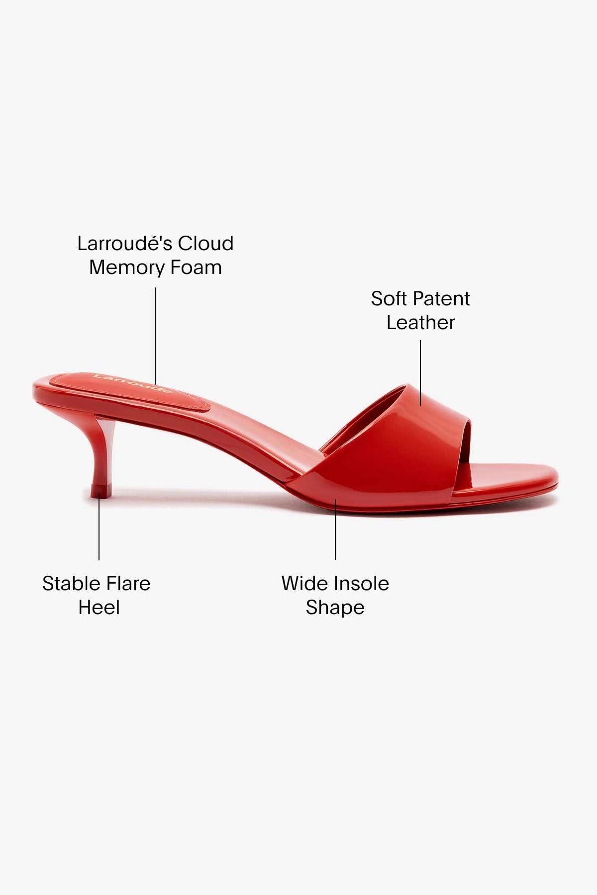 Greta Mule Women's Shoes in Scarlet Patent Leather - Comfortable & Stylish Heels for Office, Party & Special Occasions