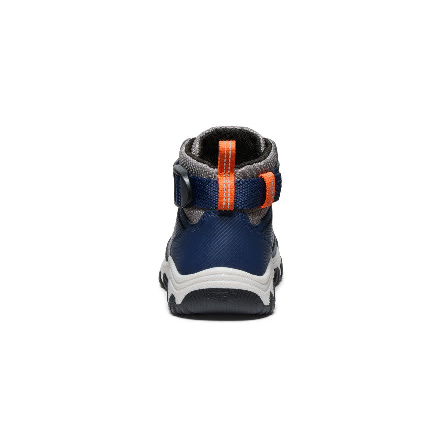 Little Kids' Targhee Boundless Hiking Boots - Waterproof & Durable Outdoor Shoes for Boys & Girls | Navy/Steel Grey | Perfect for Hiking, Camping & Outdoor Adventures