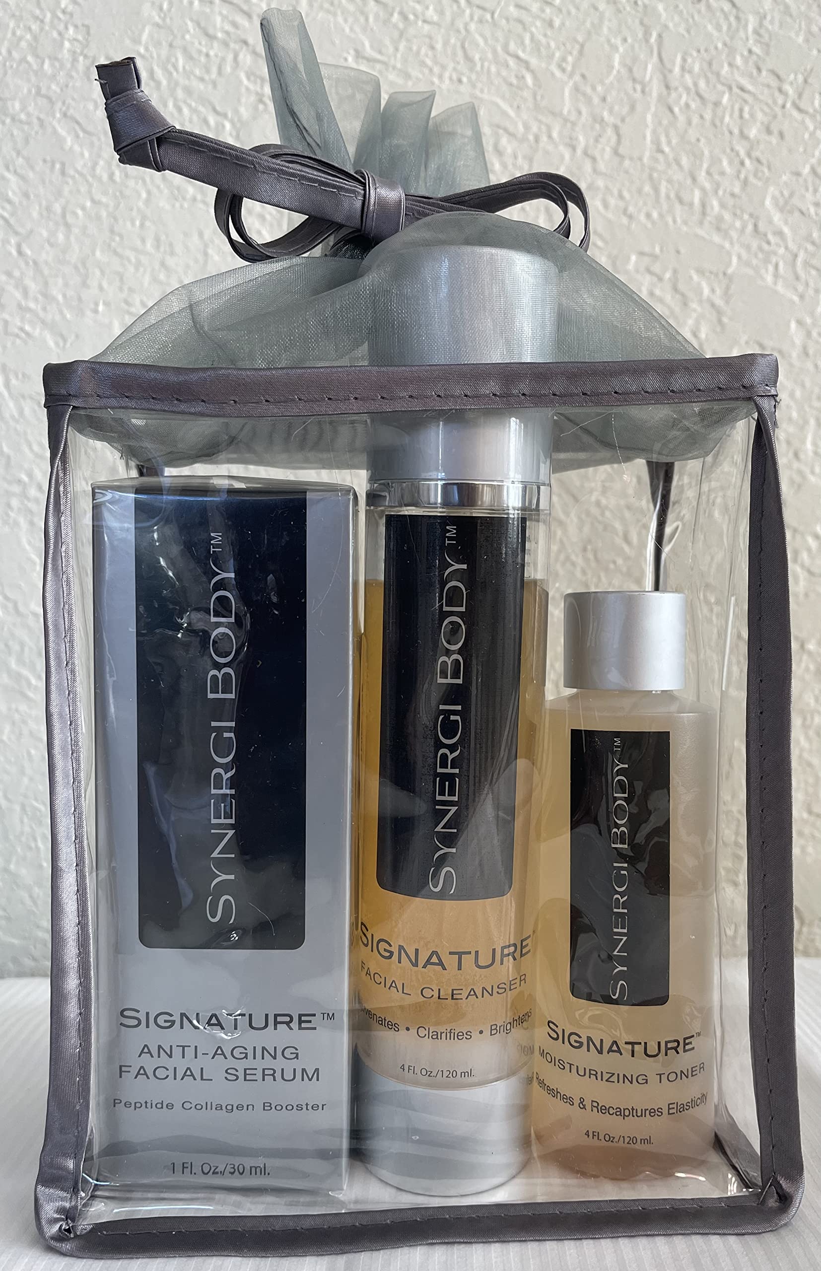 Synergi Body Anti-Aging Face Collection Set - Rejuvenating Skincare Kit for Wrinkles & Fine Lines | Day & Night Cream, Serum, Eye Treatment | Perfect for Mature Skin Care Routine