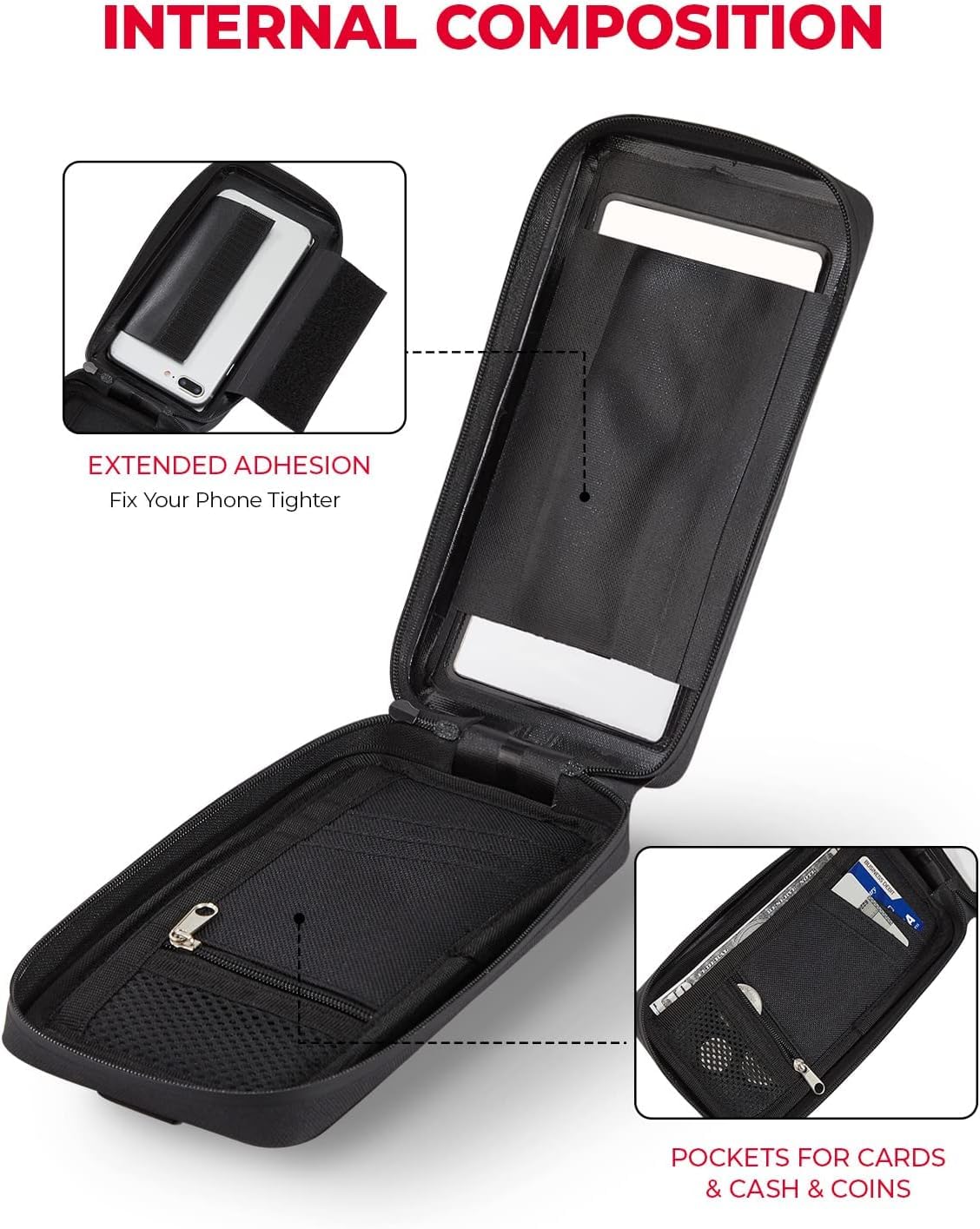 **KEMIMOTO Motorcycle Waterproof Tank Bag - 8 Strong Magnetic Snaps, Touchscreen-Compatible Phone Pouch (Fits Up to 6.5 Inch) - Ideal for Adventure Riding & Commuting**