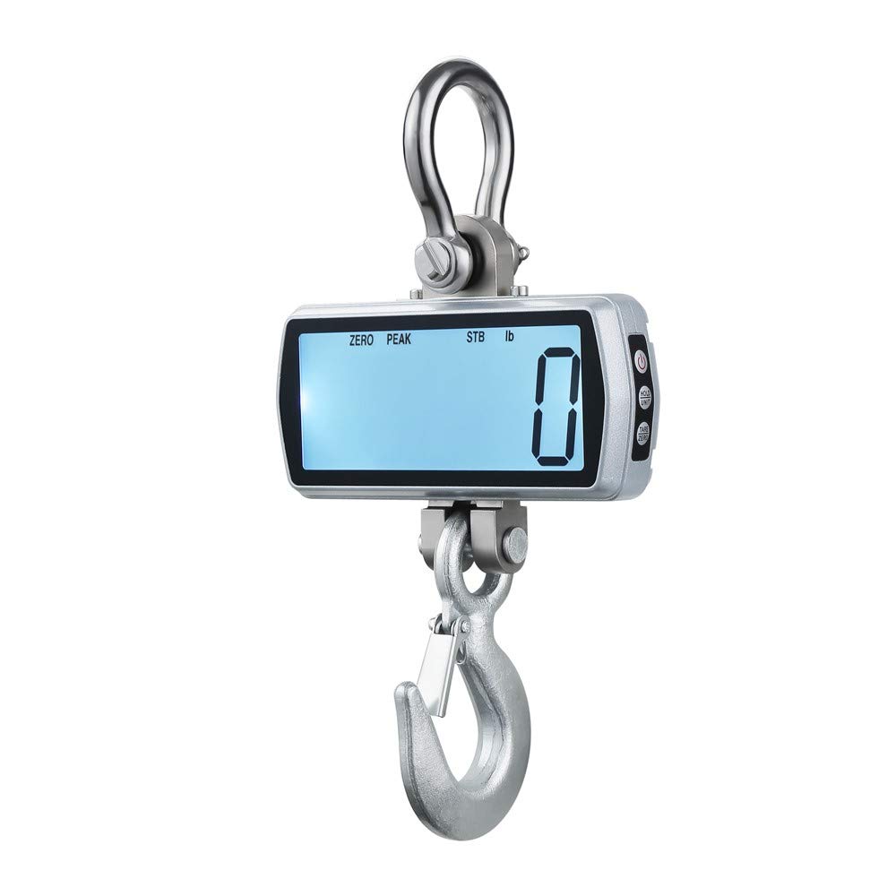 Klau 1000kg/2000 lb Heavy Duty Digital Hanging Scale - Industrial Crane Scale with LCD Display & Remote Control - Perfect for Shipping, Farming, Warehouse, and Factory Use