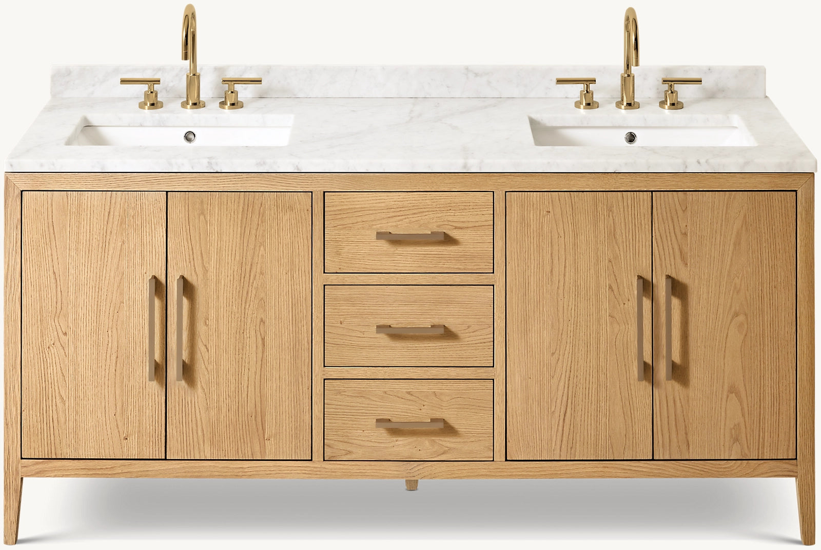 Modern French Style Double Bathroom Vanity with Sink - Elegant Storage Solution for Master Bathroom & Guest Bathroom Remodel