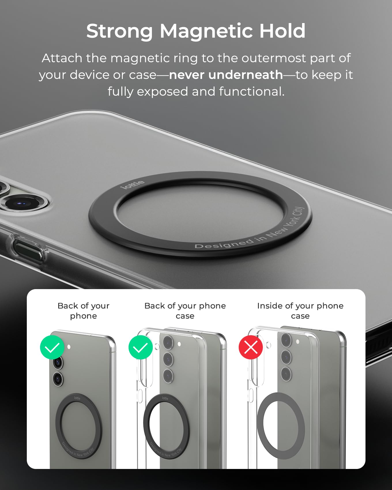 iOttie Treker Magnetic Airplane Phone Holder - 360° Swivel Head & Universal MagSafe/Qi2 Compatible for iPhone & Android | Car, Plane & Travel Essential Accessory
