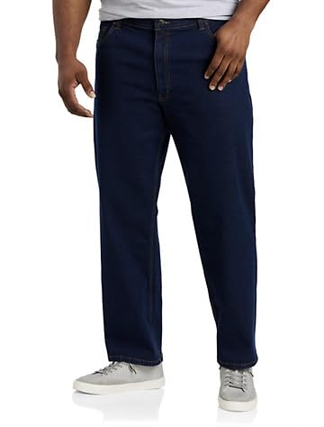 DXL Big & Tall Men's Relaxed-Fit Comfort Stretch Denim Jeans for Casual Wear & Everyday Use - Plus Size 40-60