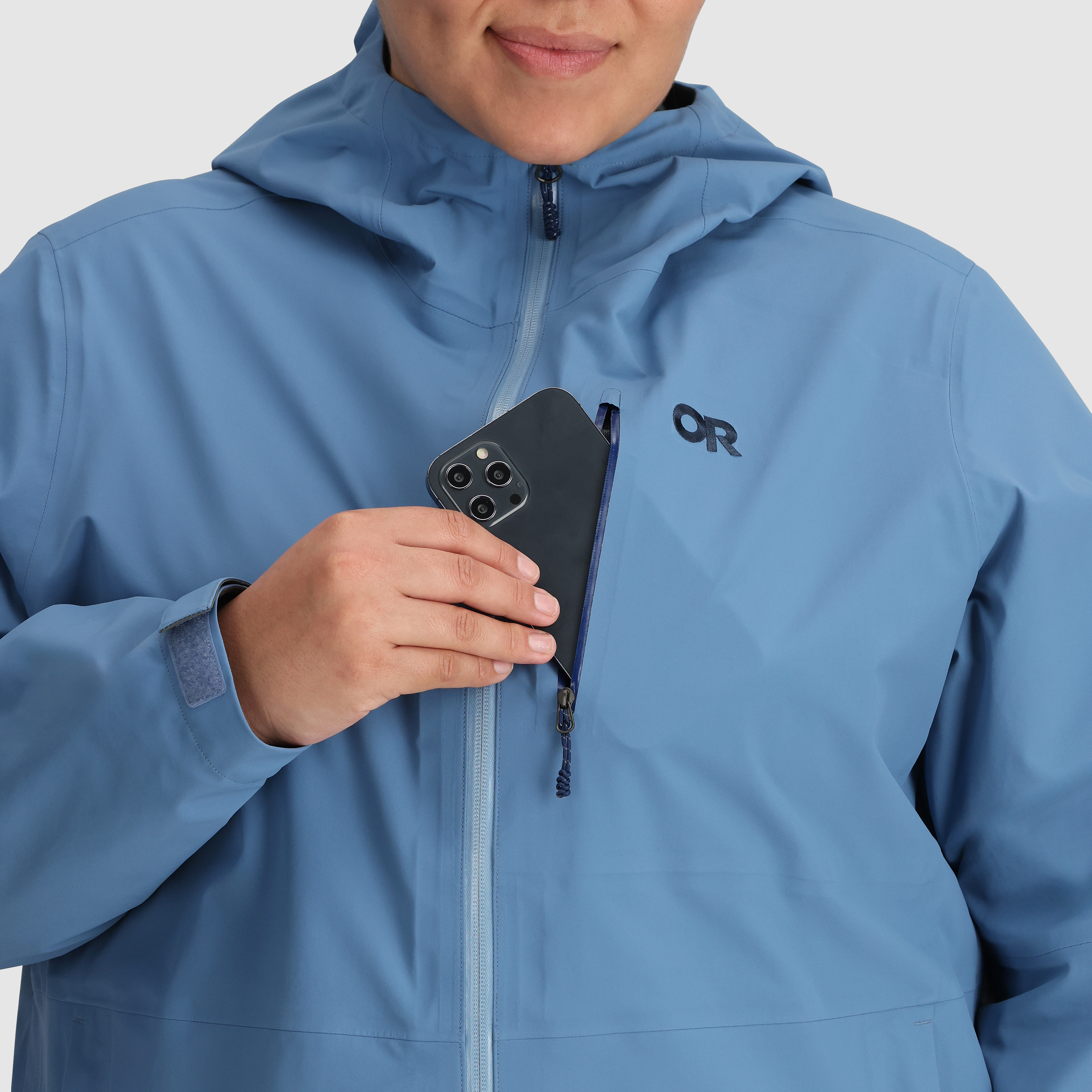 Women's Waterproof 3L Rain Jacket - Lightweight Windproof Hooded Raincoat for Hiking, Camping & Outdoor Activities | Plus Size