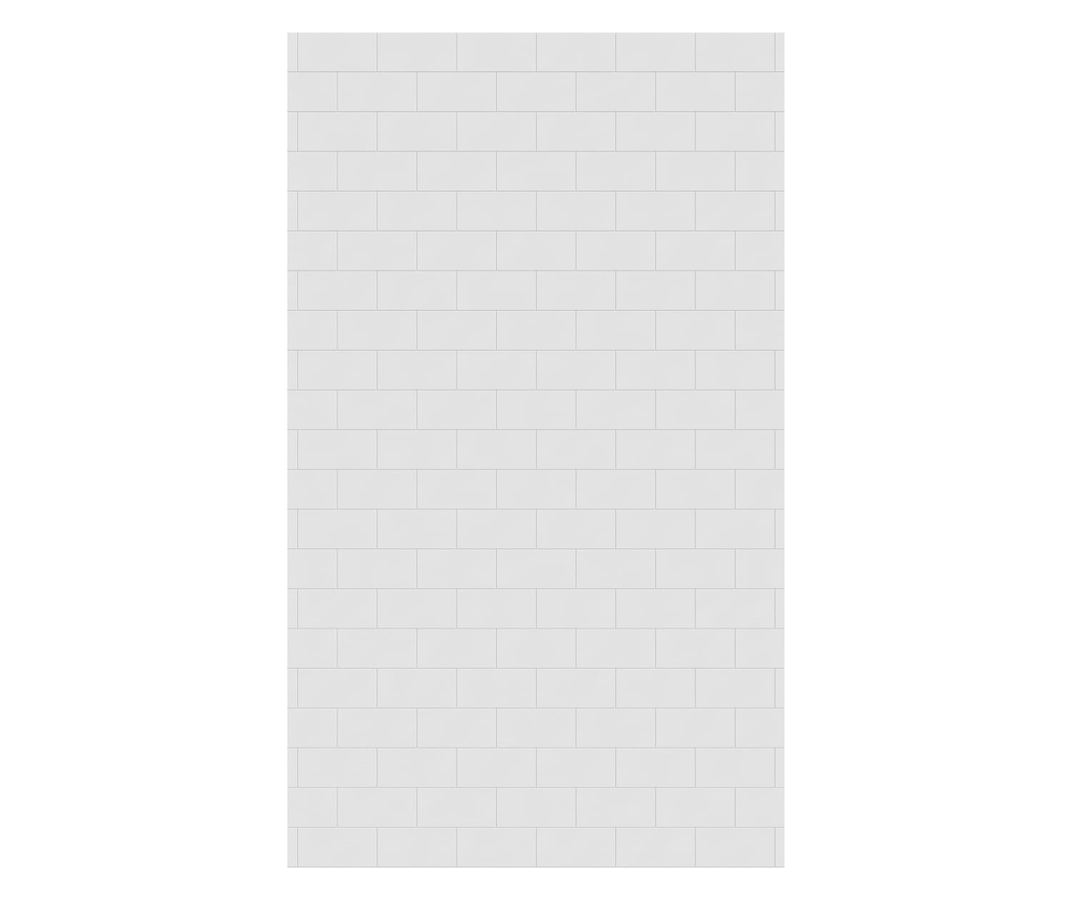 50 x 84 Swanstone Metro Subway Tile Glue-Up Bathtub and Shower Single Wall Panel - Waterproof & Easy to Install - Perfect for Bathroom Renovation & Modern Home Decor