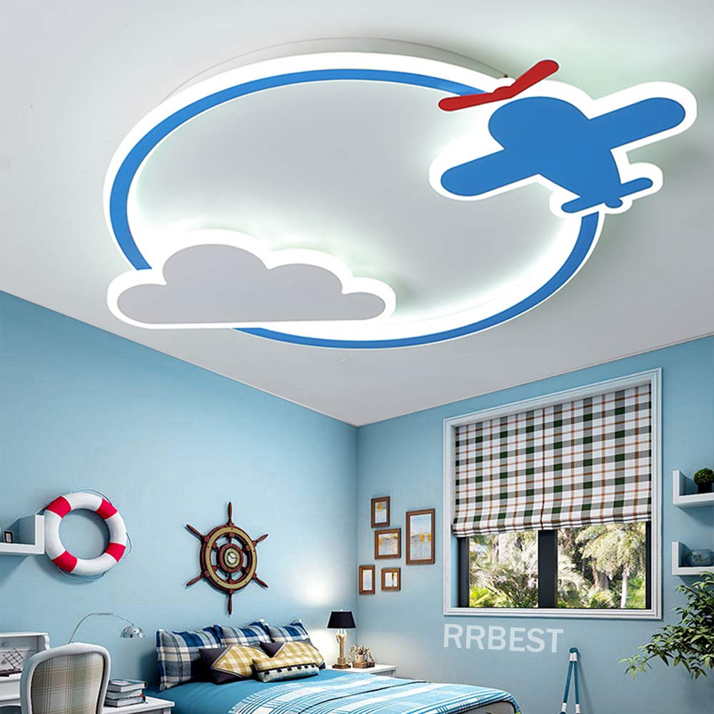 Modern Acrylic LED Ceiling Light Fixture - Dimmable Bedroom Lighting with Remote Control, 50cm/42W - Perfect for Living Room, Apartment, Restaurant, Office & Kids Room Decor