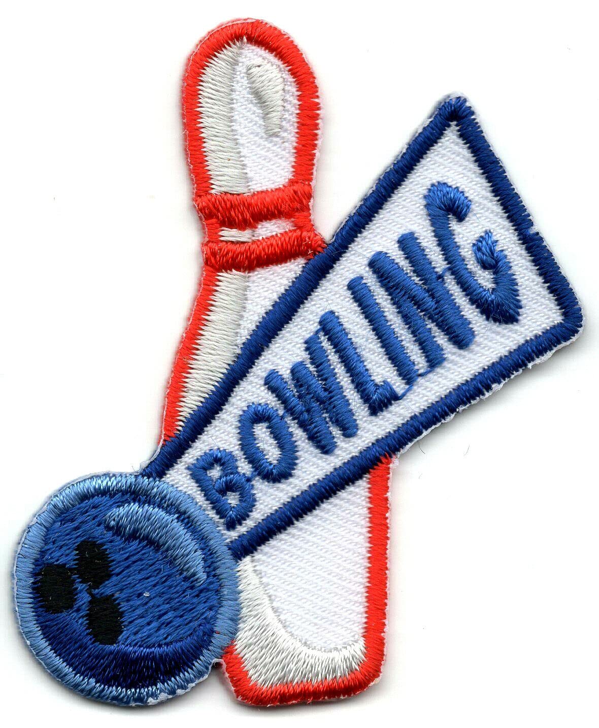 Bowling Iron On Patch - Embroidered Sports Game Applique for Jackets, Hats & Bags - Perfect for Bowling Enthusiasts & Team Uniforms