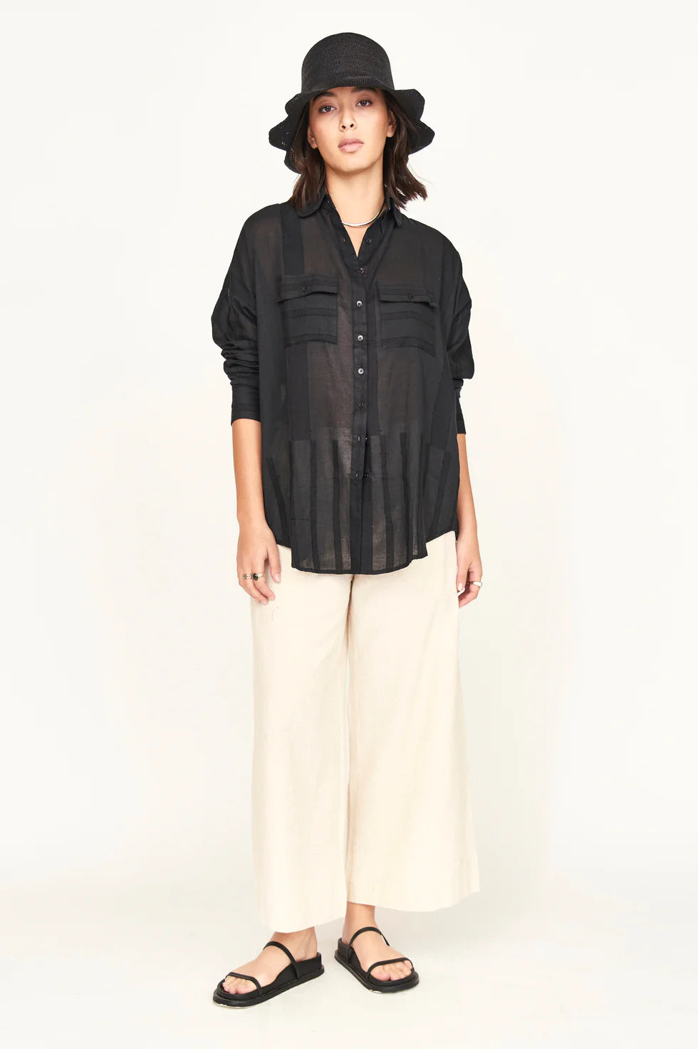 Kyoto Shirt for Men - Premium Black Cotton Button Down Shirt | Business Casual & Office Wear