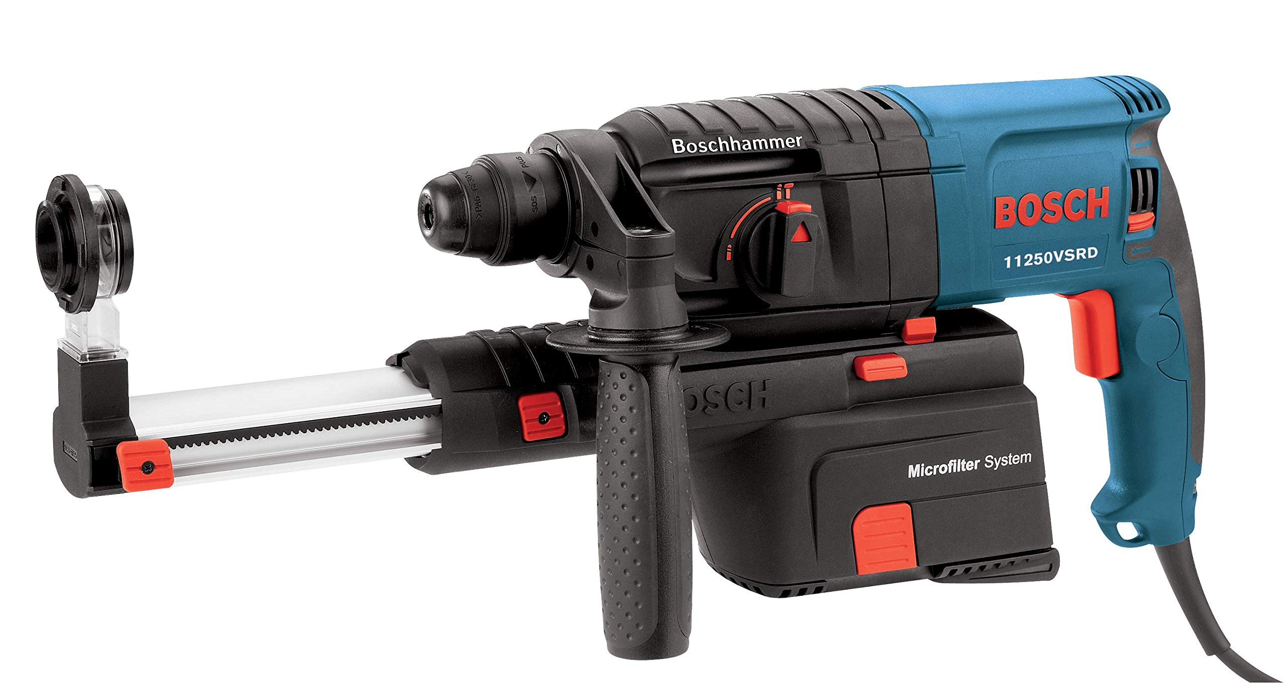 Bosch 11250VSRD 6.1 Amp 3/4-Inch Rotary Hammer Drill with Dust Collection System - Perfect for Concrete Drilling, Masonry Work & Demolition Projects