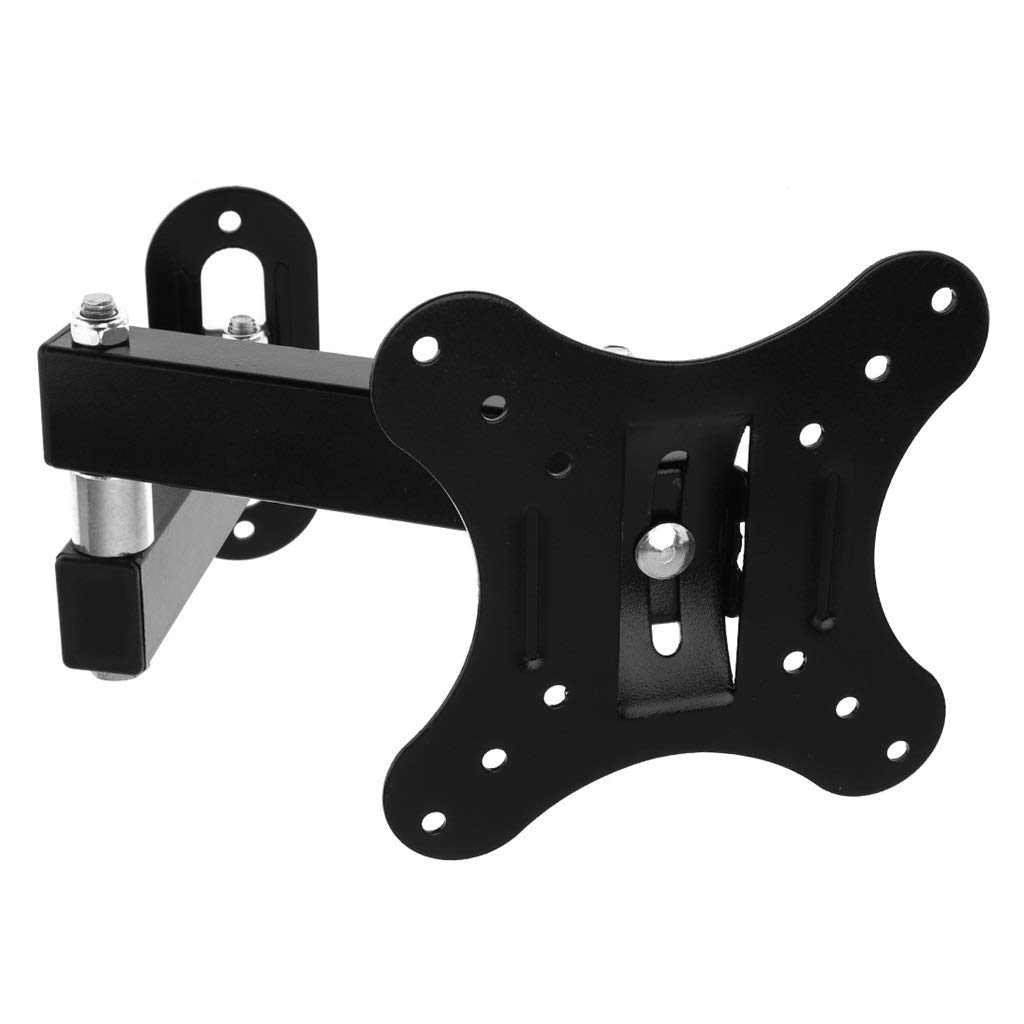 YFSDX Universal 10kg Adjustable TV Wall Mount Bracket - Flat Panel TV Frame with 15° Tilt for 14-27 Inch LCD LED Monitors - Perfect for Living Room, Bedroom & Office Setup