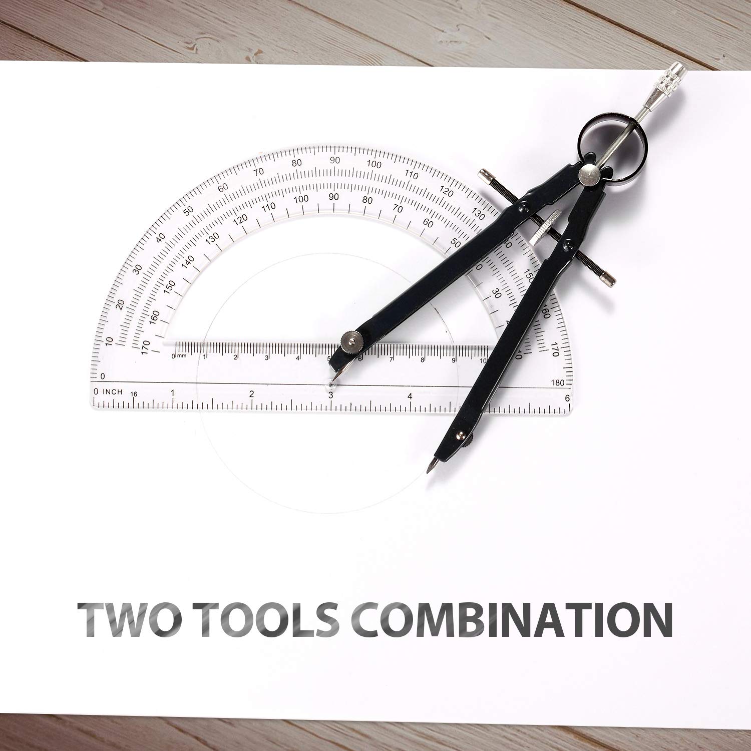 Precision Metal Compass Set for Geometry, Drafting & Drawing - School & Office Use