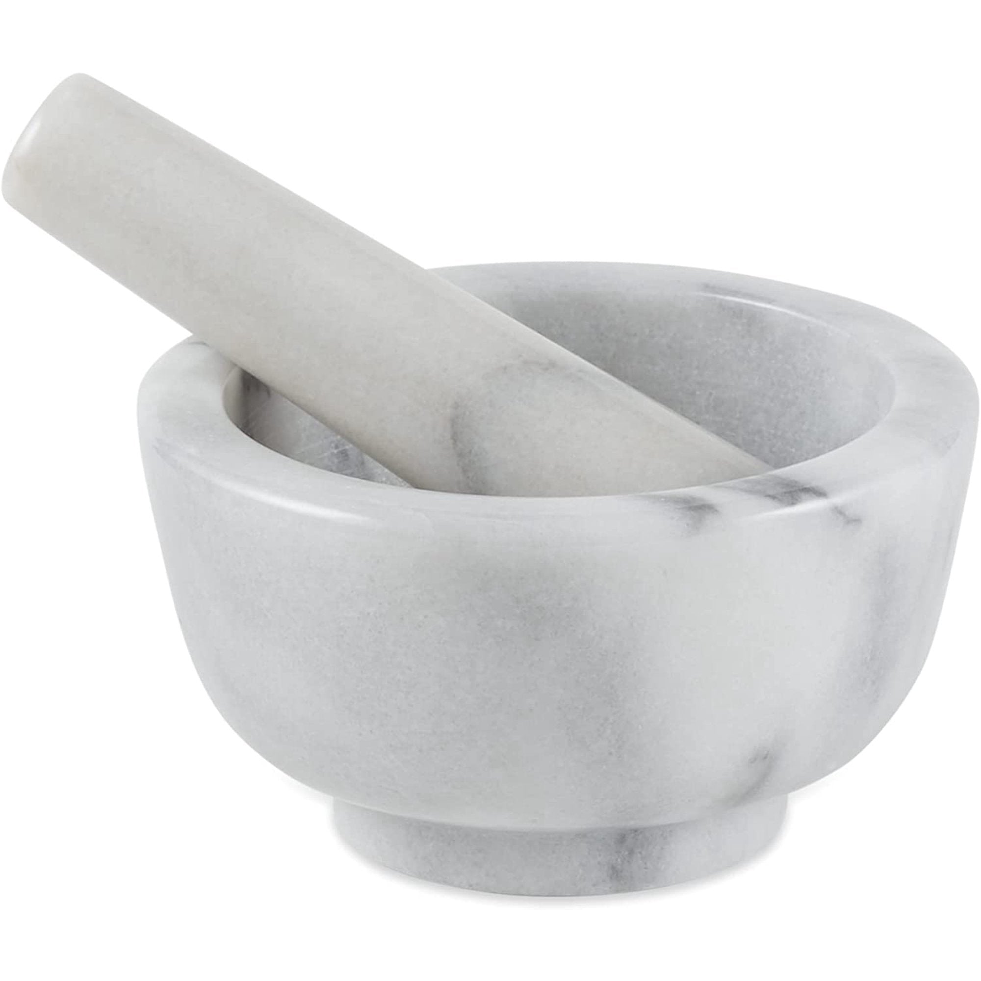 Premium White Marble Mortar and Pestle Set for Grinding Spices, Herbs & Pills – Perfect for Kitchen, Apothecary & DIY Essential Oils
