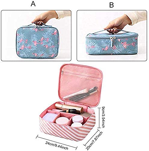 Lexazo Travel Makeup Bag - 1 Layer Cosmetic Organizer with Zipper for Toiletries & Cosmetics - Perfect for Trips & Daily Use