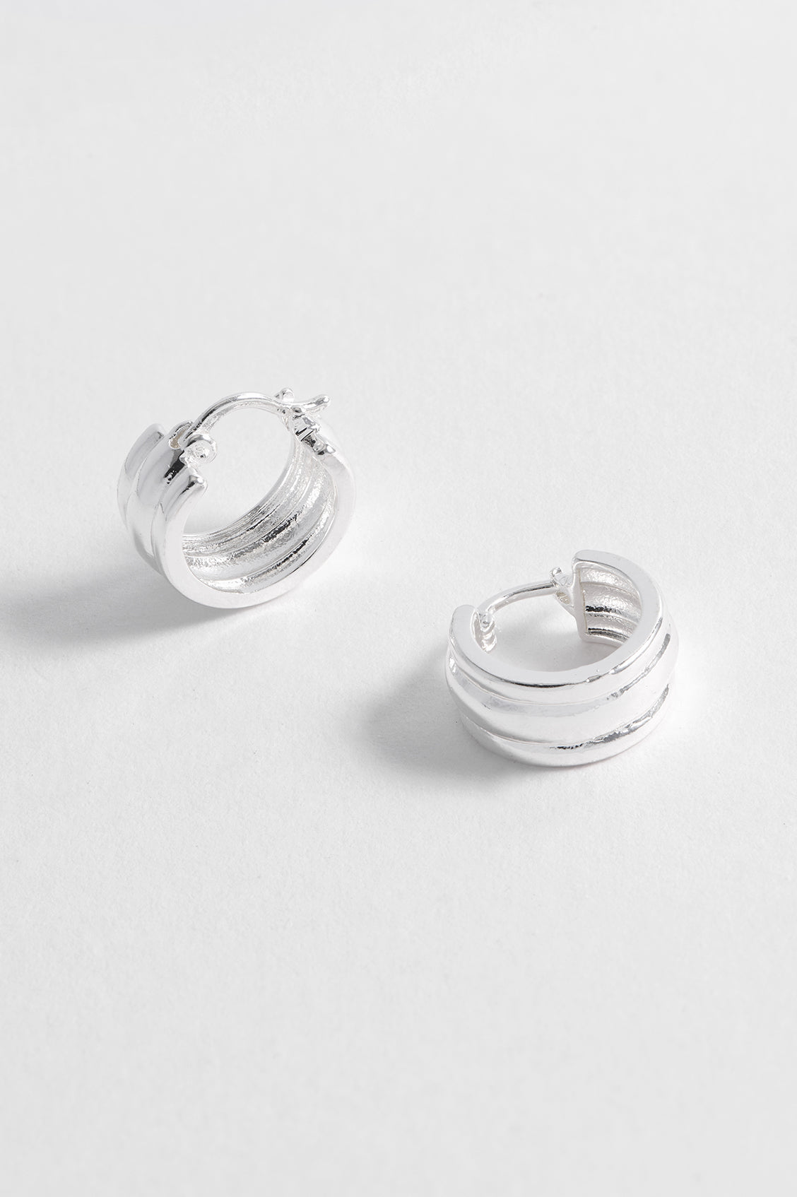 Chunky Silver Textured Hoop Earrings for Women - Trendy Statement Jewelry for Parties, Weddings & Everyday Wear