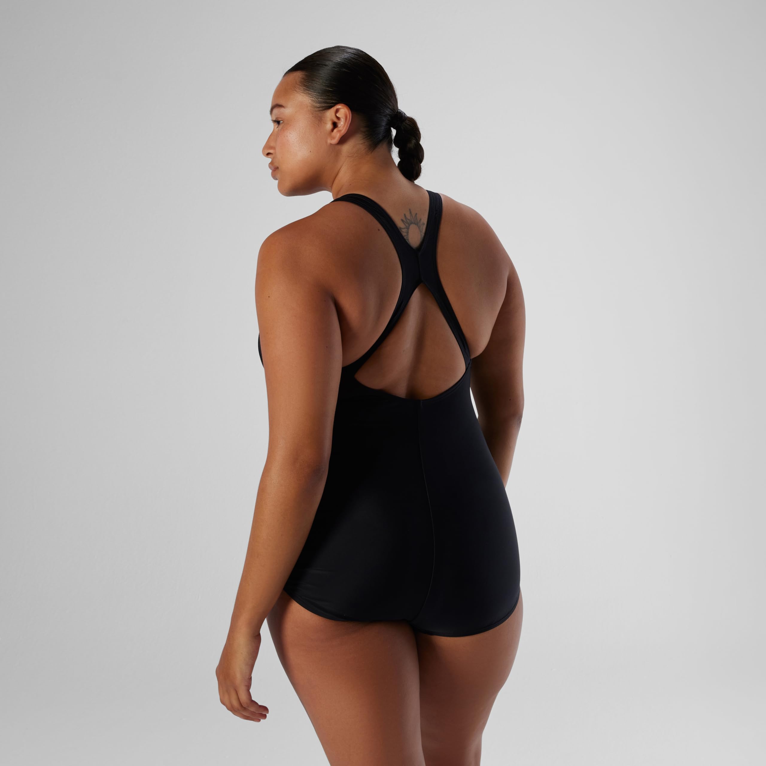 Speedo Women's Powerflex Conservative Ultraback One Piece Swimsuit with Princess Seam - Comfortable Full Coverage Swimwear for Lap Swimming, Water Aerobics & Beach Activities