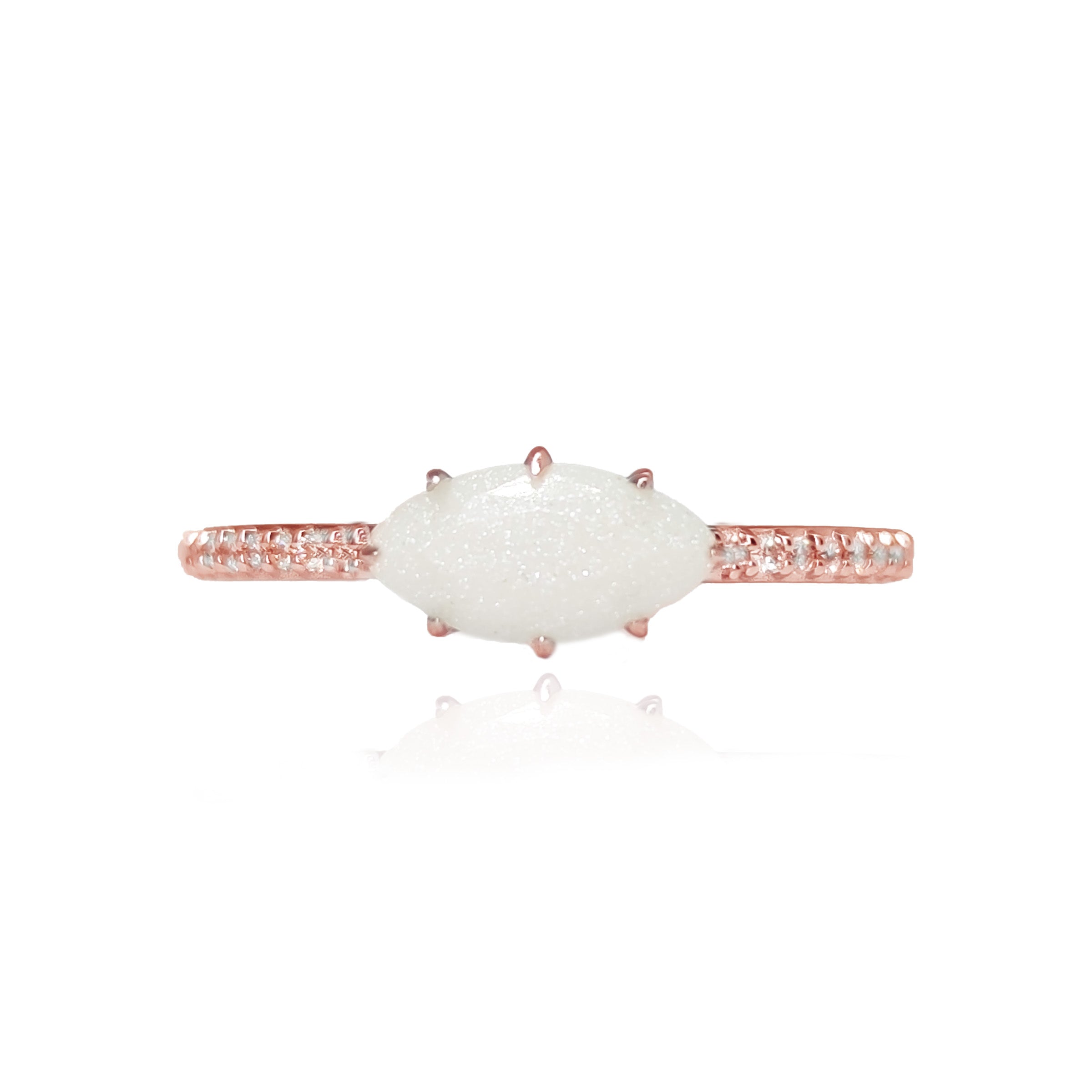NurturedBonds 14K Gold Marquise Breastmilk Keepsake Ring - Perfect for Mothers to Cherish Precious Memories, Ideal for Breastfeeding Moms, Unique Jewelry Gift for New Moms and Baby Showers