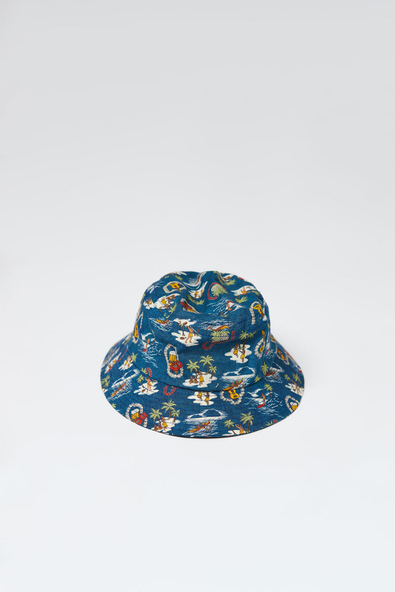 Lite Year Hawaiian Bucket Hat - Royal Blue Sun Hat for Men & Women | Beach Vacation, Summer Outdoor, Surfing, Fishing, Travel Accessories