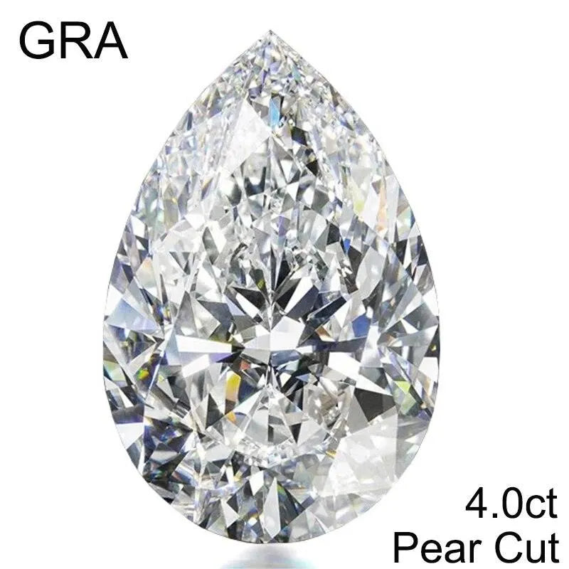 100% Real Loose Moissanite Gemstones for Jewelry Making - VVS1 D Color Lab-Created Diamonds (Round/Pear/Emerald/Oval Cut) - Perfect for Engagement Rings, Wedding Bands & Custom Jewelry Designs